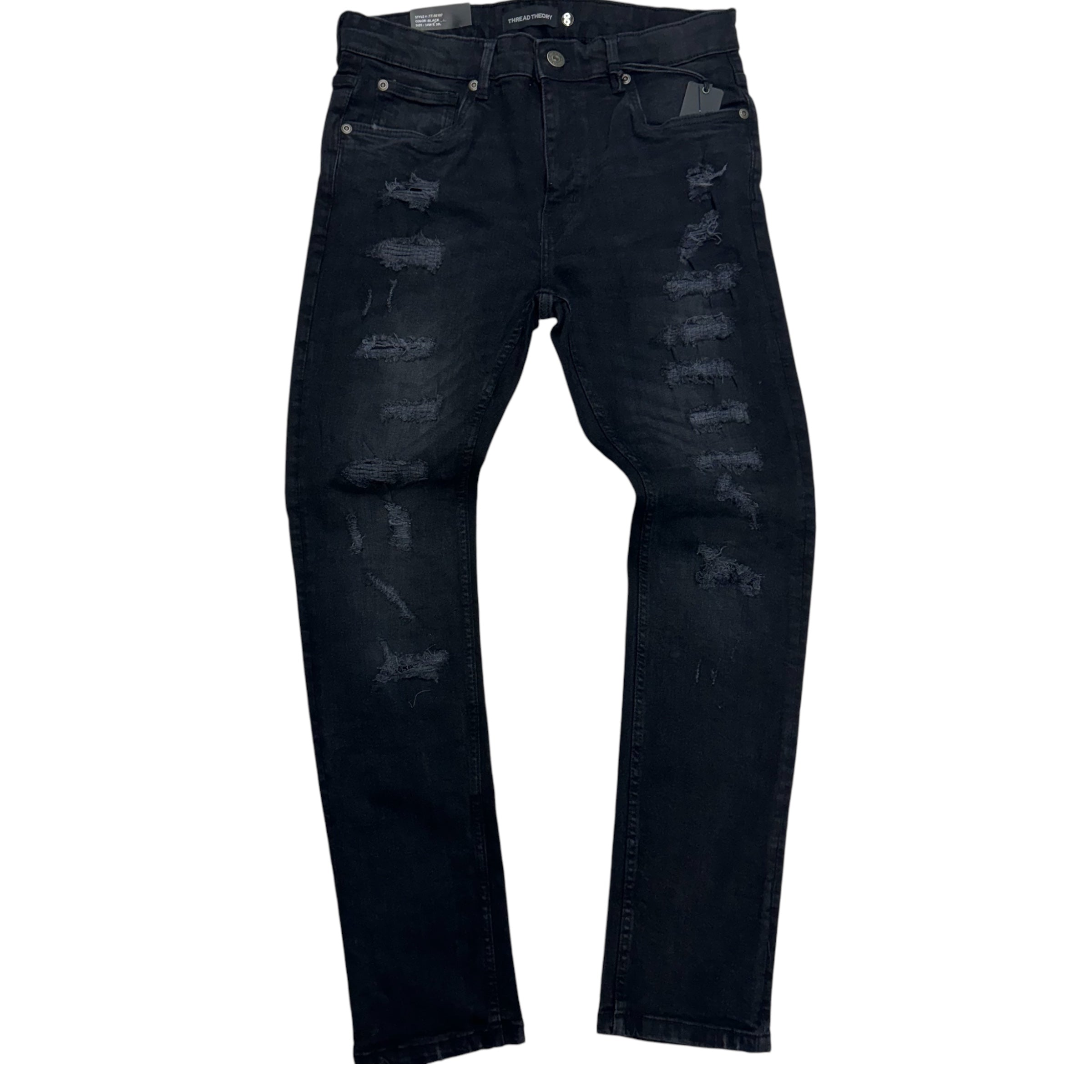 Mischief skinny Rip and repair Denim Black 50107