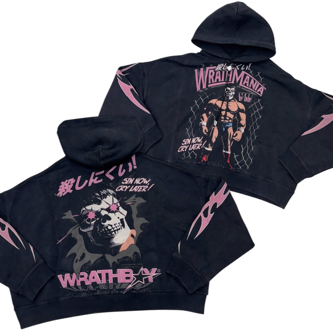 WRATHBOY - Cry Later Hoodie - Black - 085