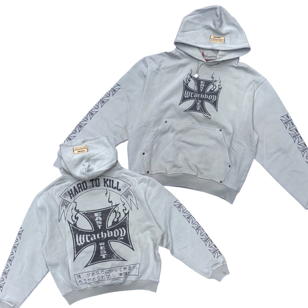 WRATHBOY - Hard To Kill Hoodie - L.Grey - 057