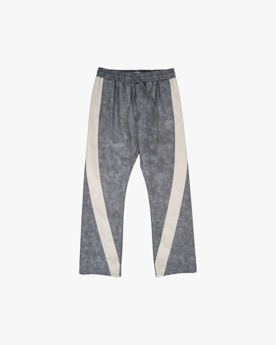 EPTM Stacked PU Twist Pants Grey