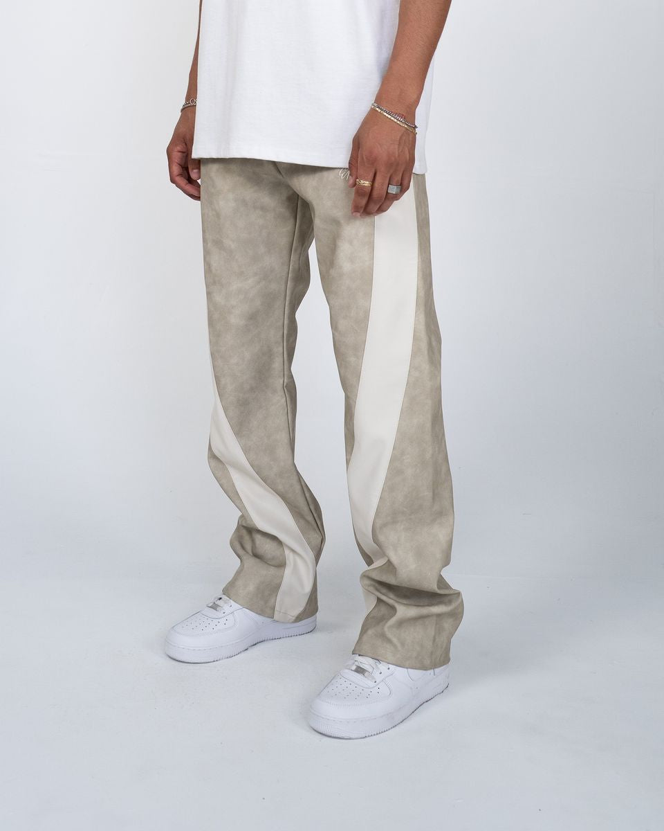 EPTM Stacked PU Twist Pants cement