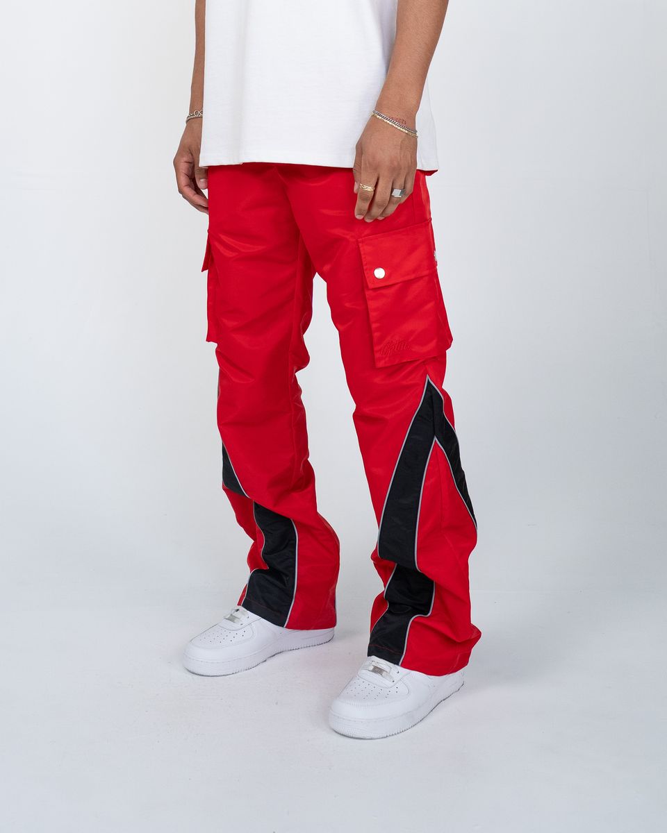 EPTM Stacked MV Nylon Cargo  Pants Red