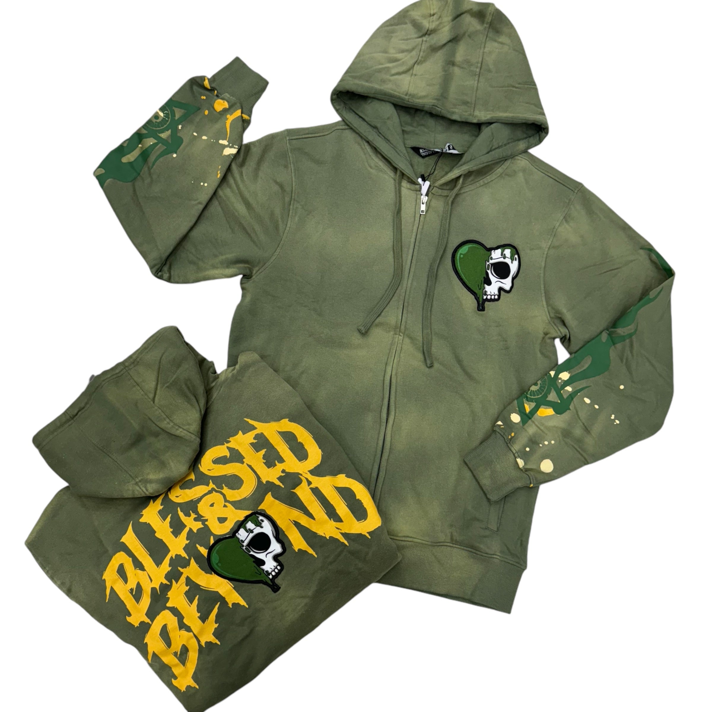 Blessed Beyond Hoodie Olive 363