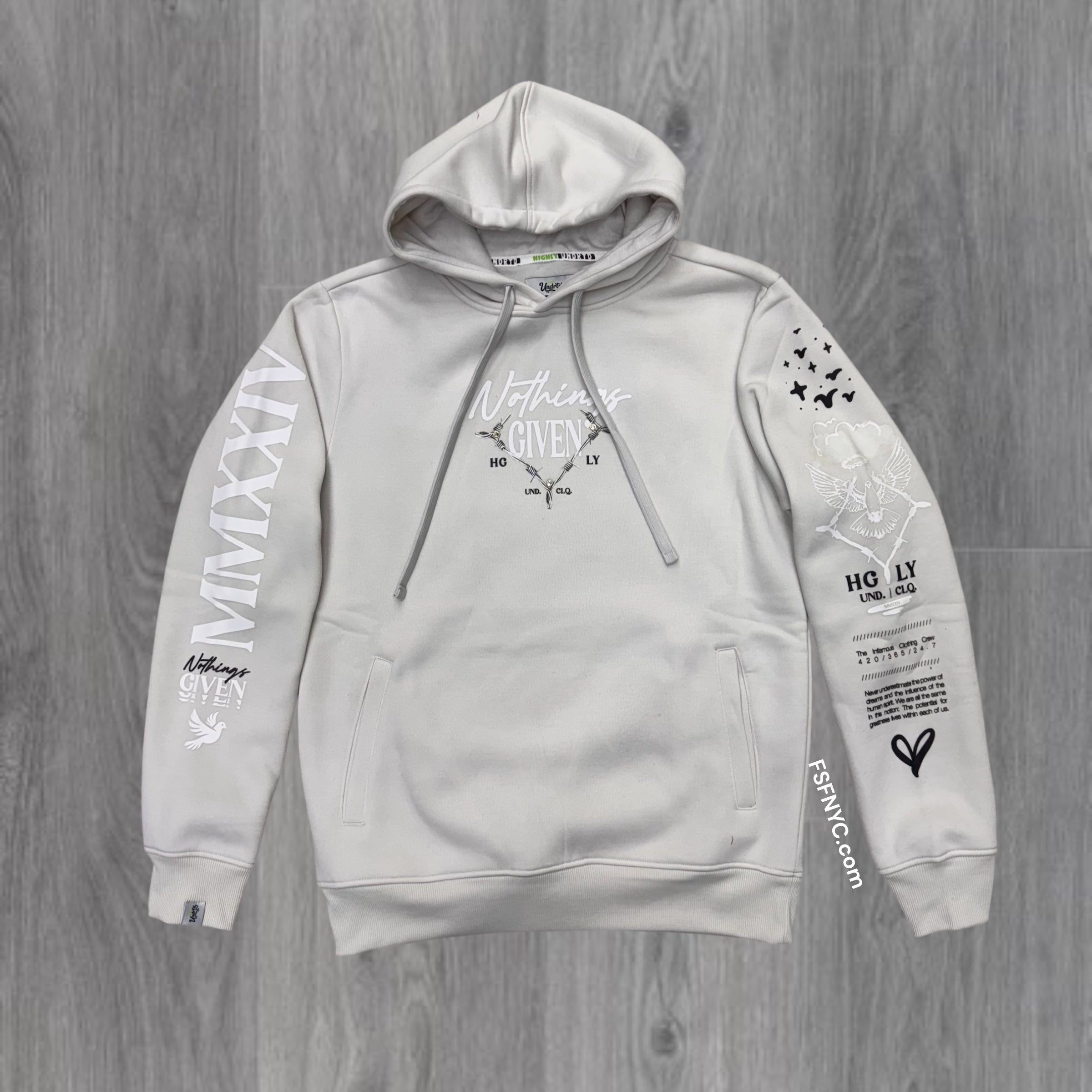 UNDRTD - Stacked Highly Given Sweat Suit - Cloud Grey - UF5601