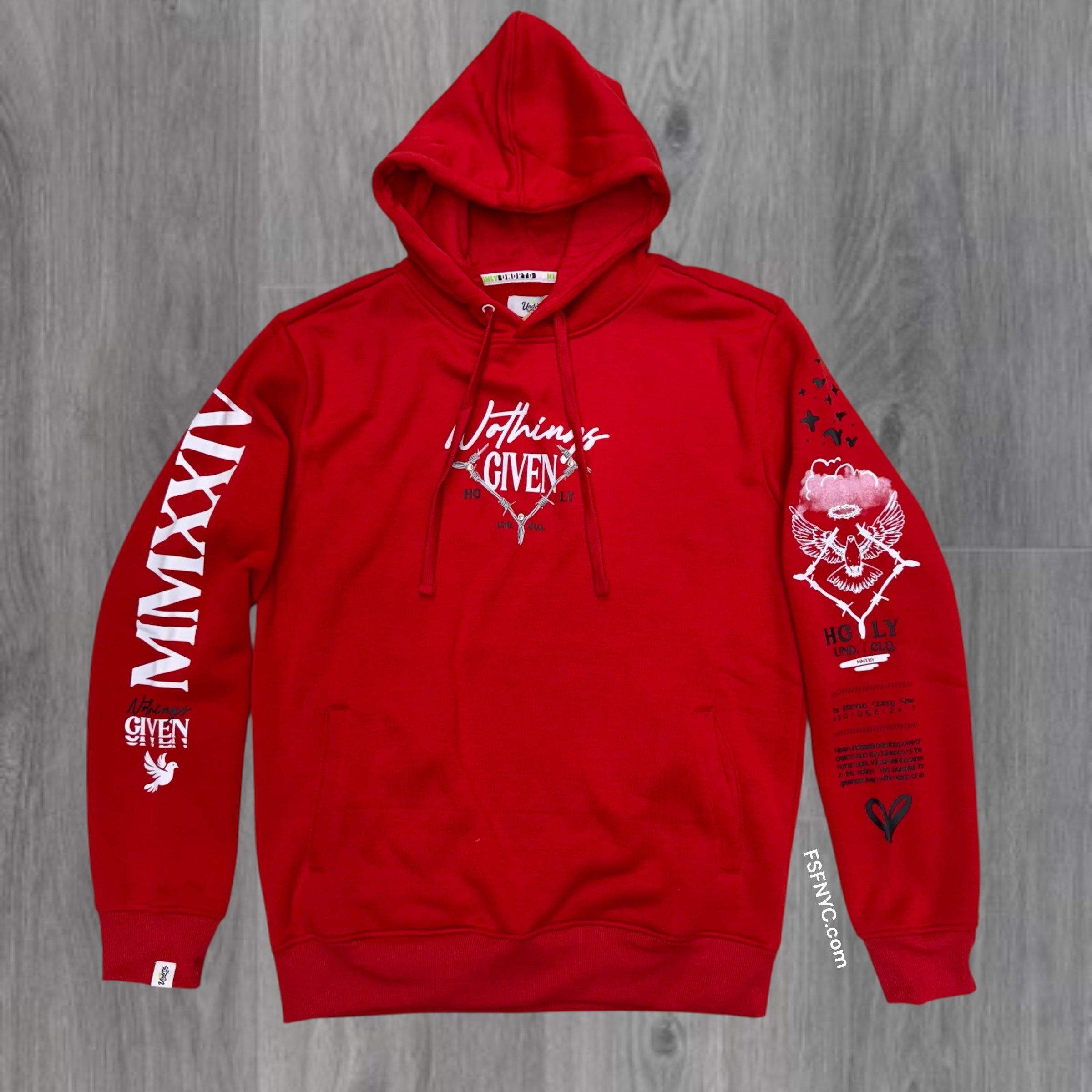 UNDRTD - Stacked Highly Given Sweat Suit - RED - UF5601