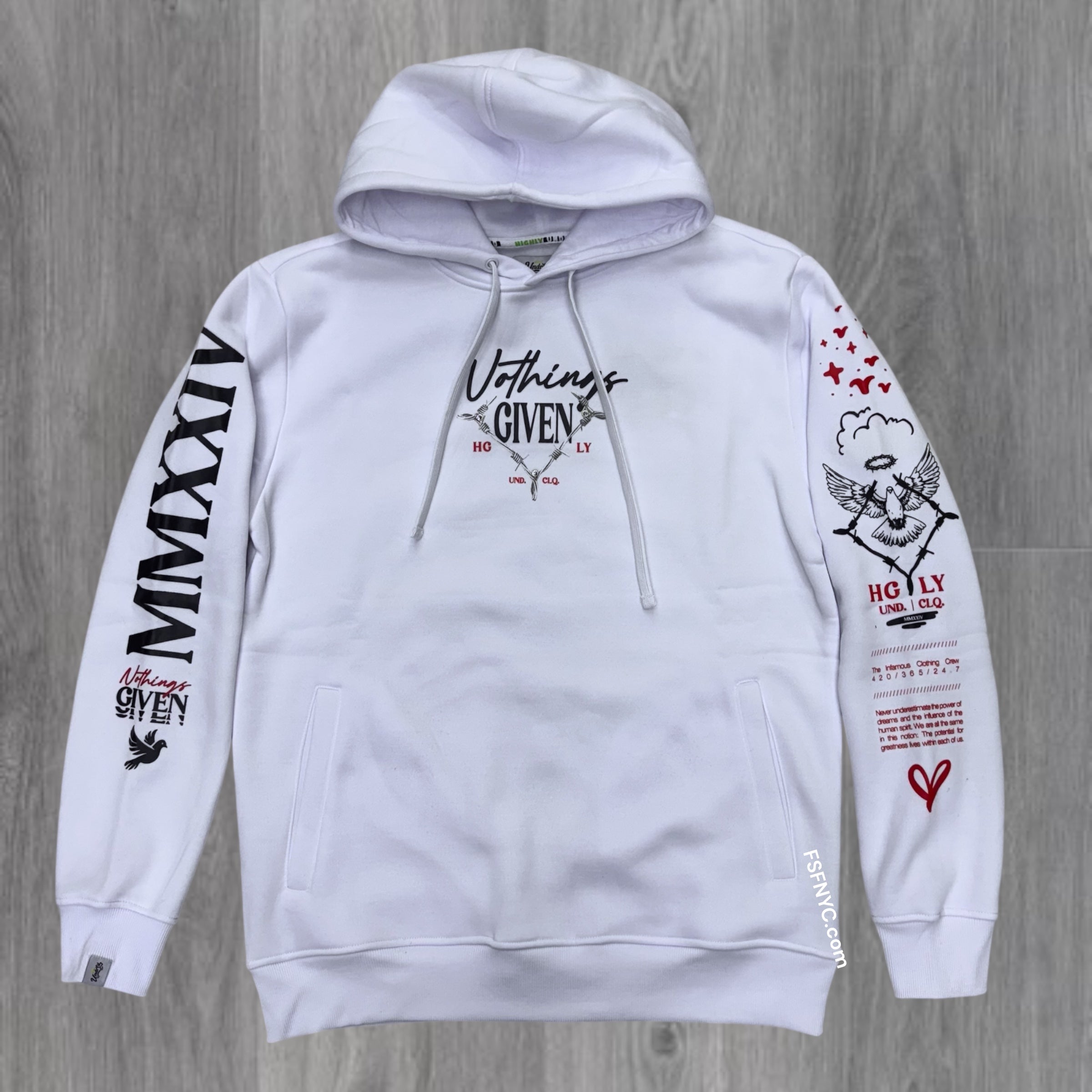 UNDRTD - Stacked Highly Given Sweat Suit - White - UF5601