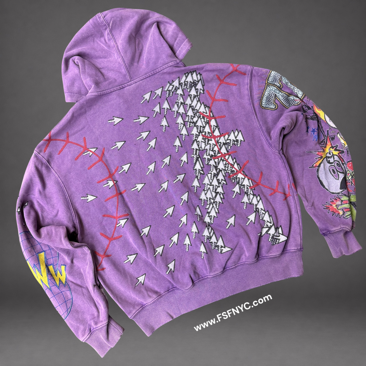 SYN - Attached Zip Up Hoodie - Purple