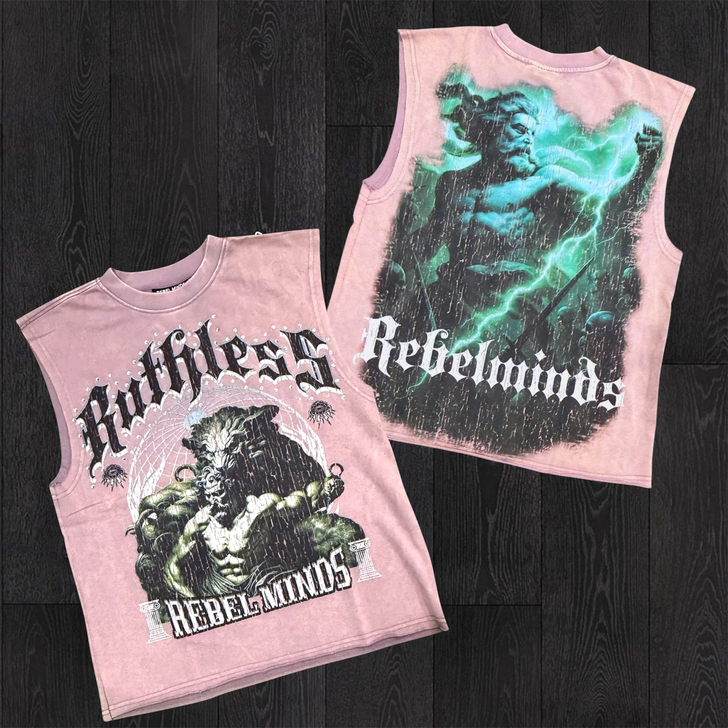 Ruthless Sleeveless Tee - Sage Pink - 11020