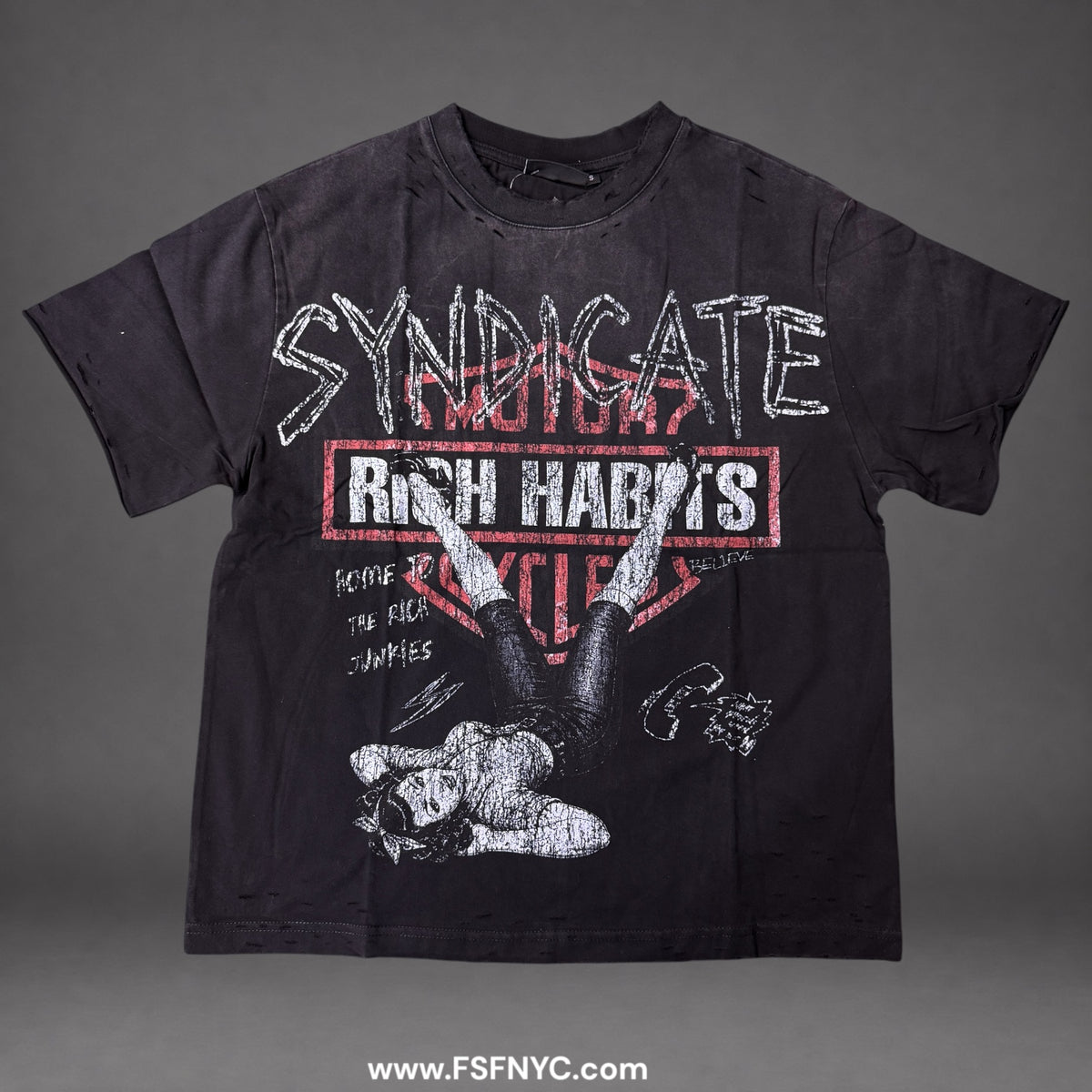 SYN - Rich Habits T-shirt - Black