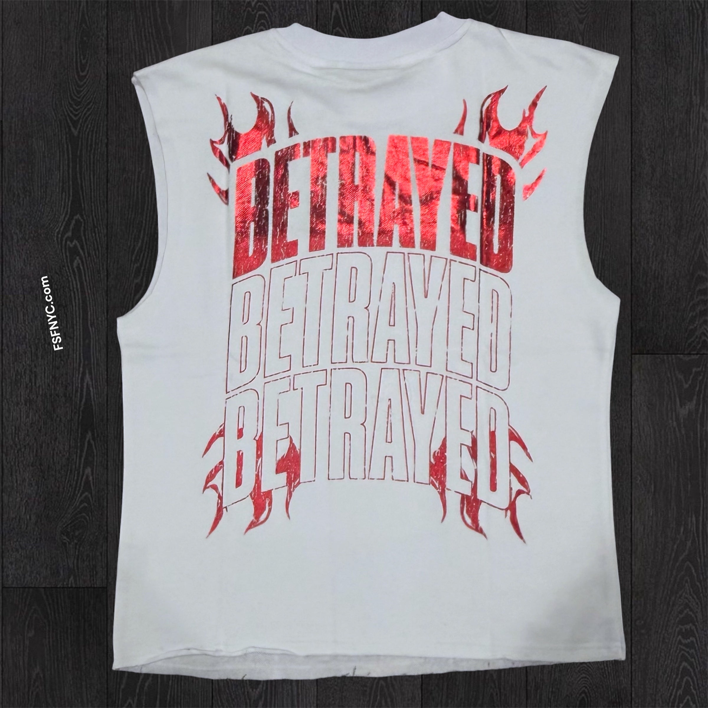 Divine Sleeveless Tee - White - 11022