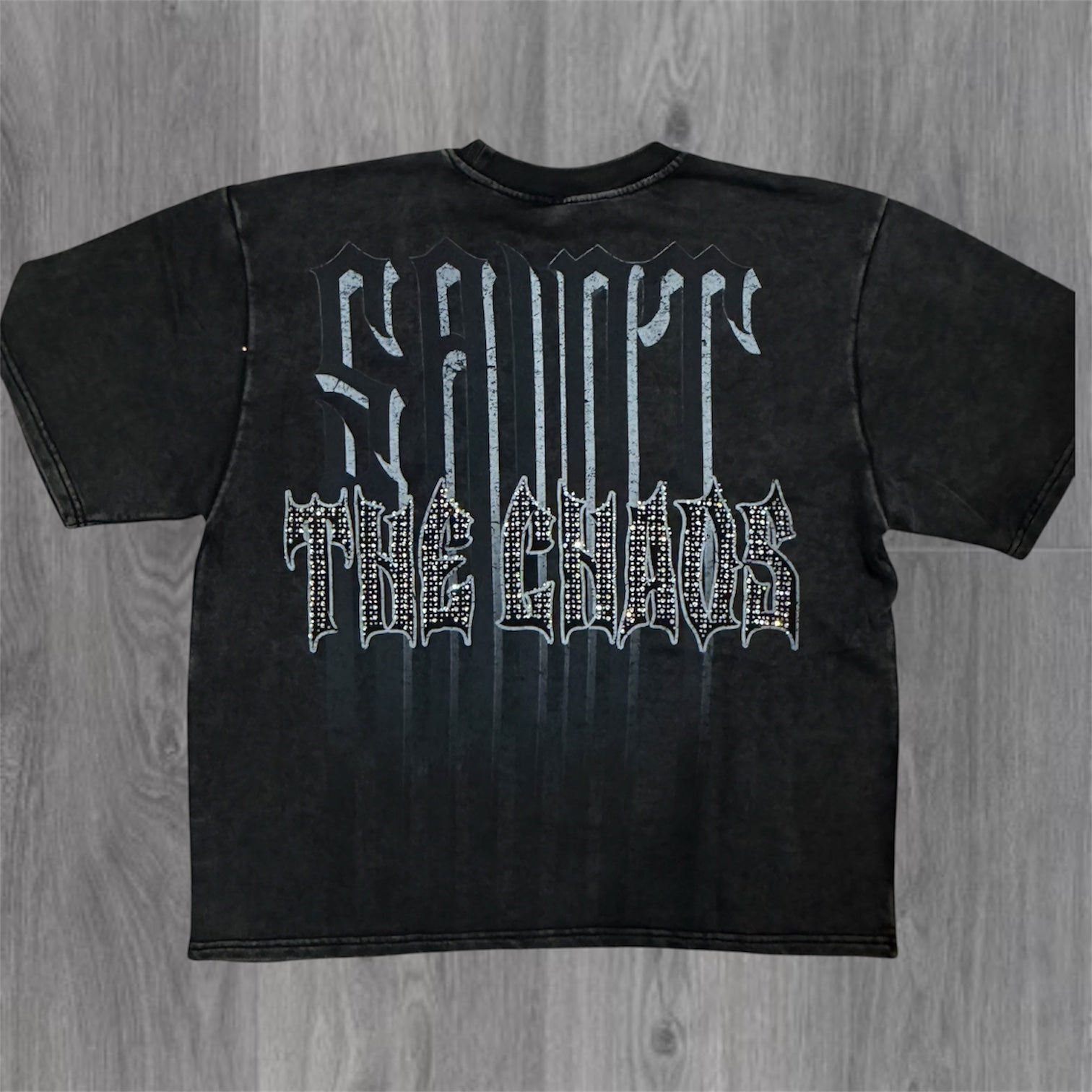 Withered Petals T-shirt  - Black - 11132