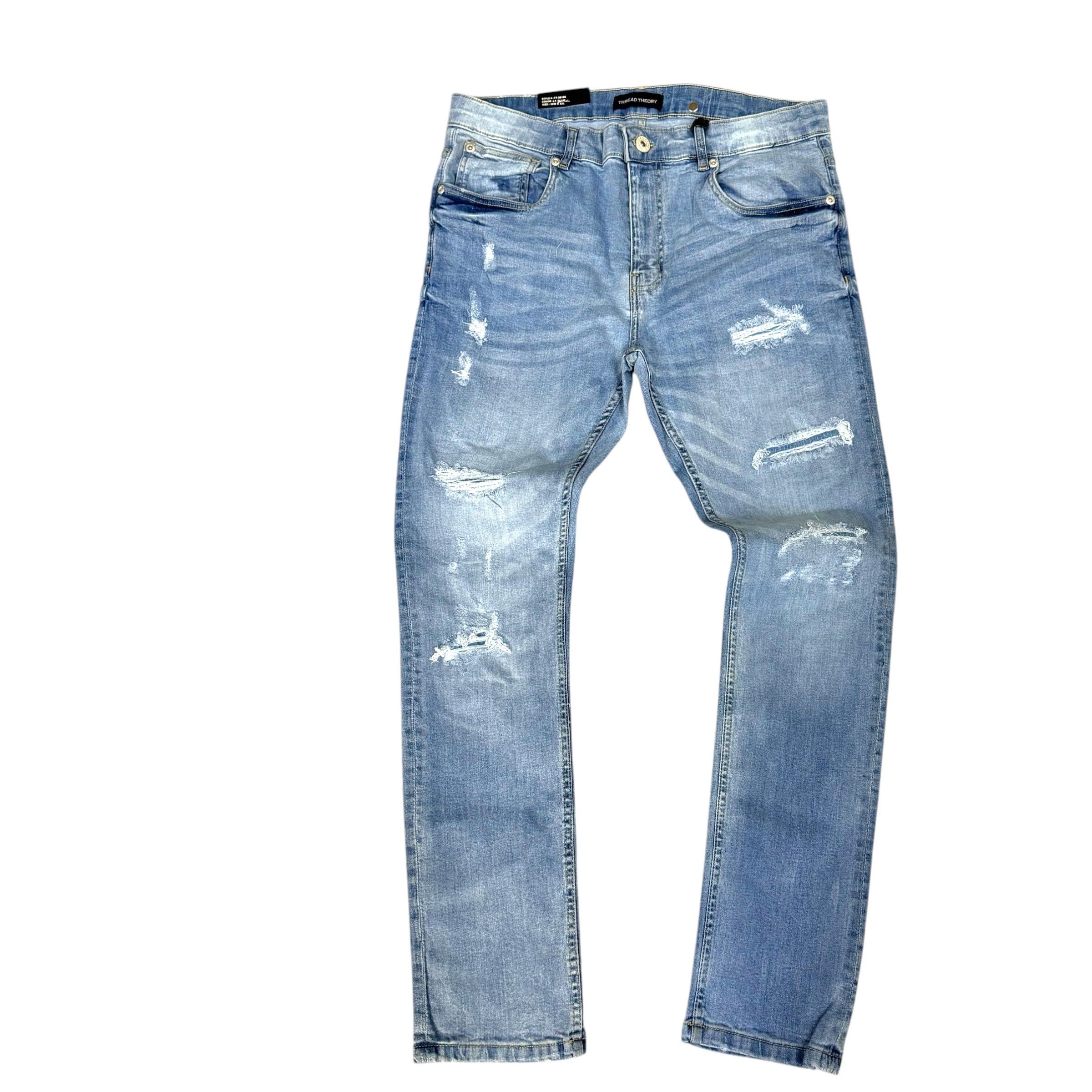 Mischief skinny Rip and repair Denim Lt Blue 50106 J