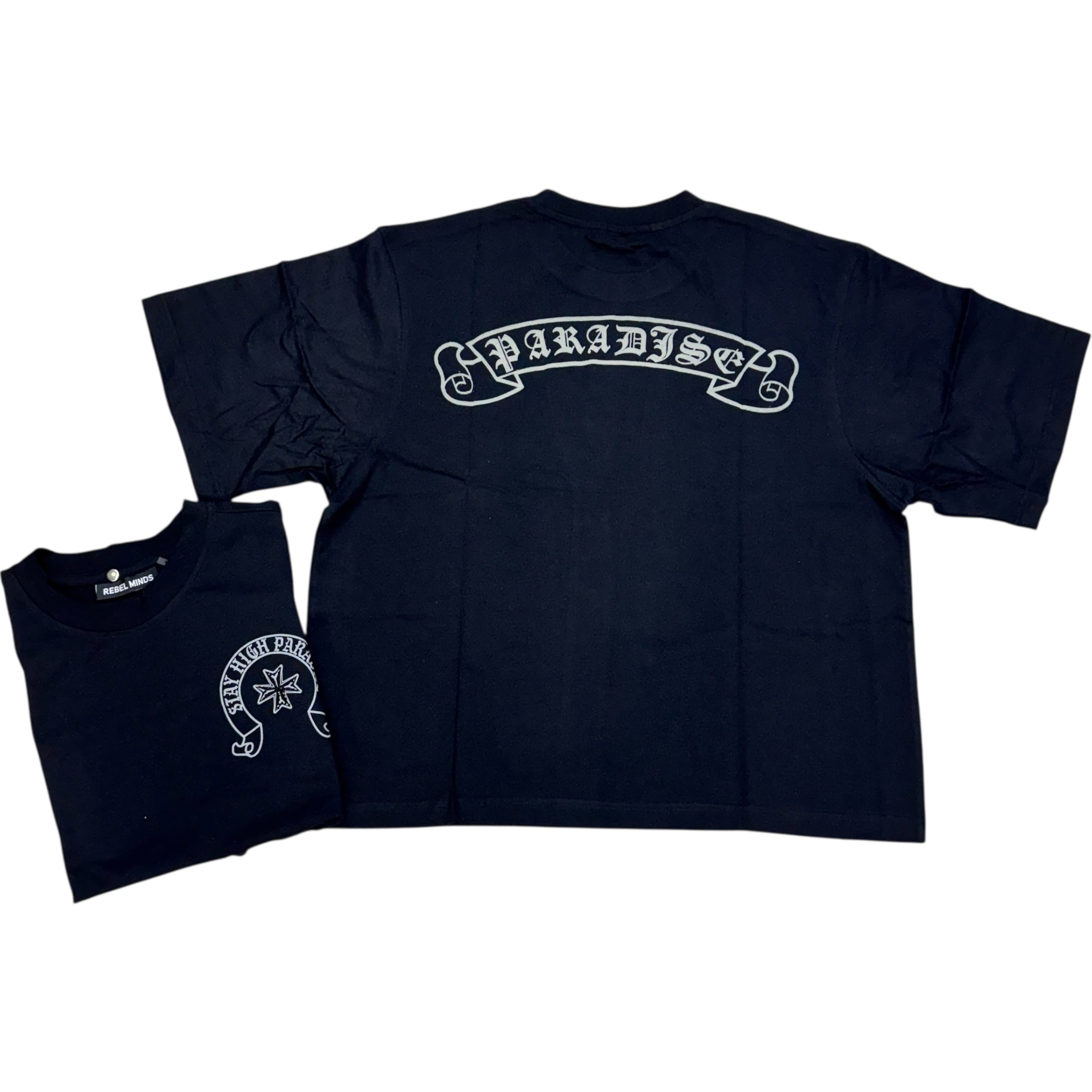 Rebel Paradise Rhinestone T-shirt Black 184