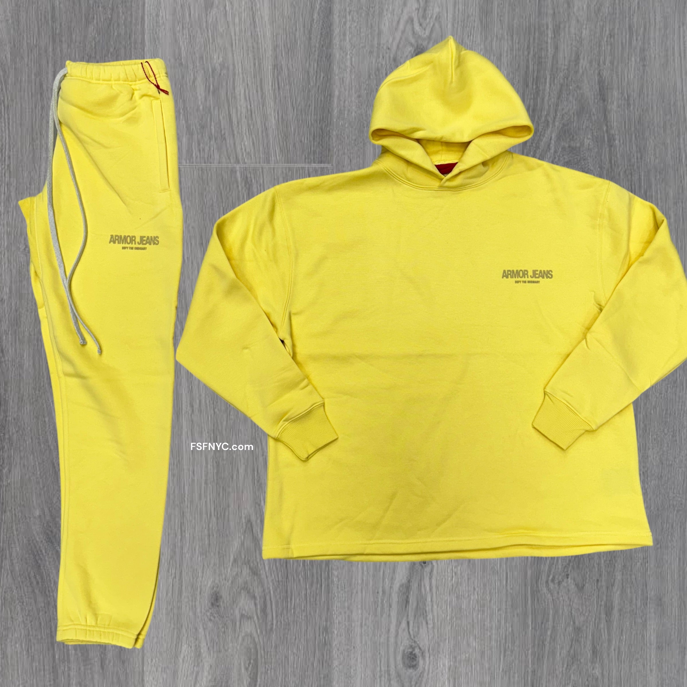 Oversize Hood w Jogger Sweats Yellow 713