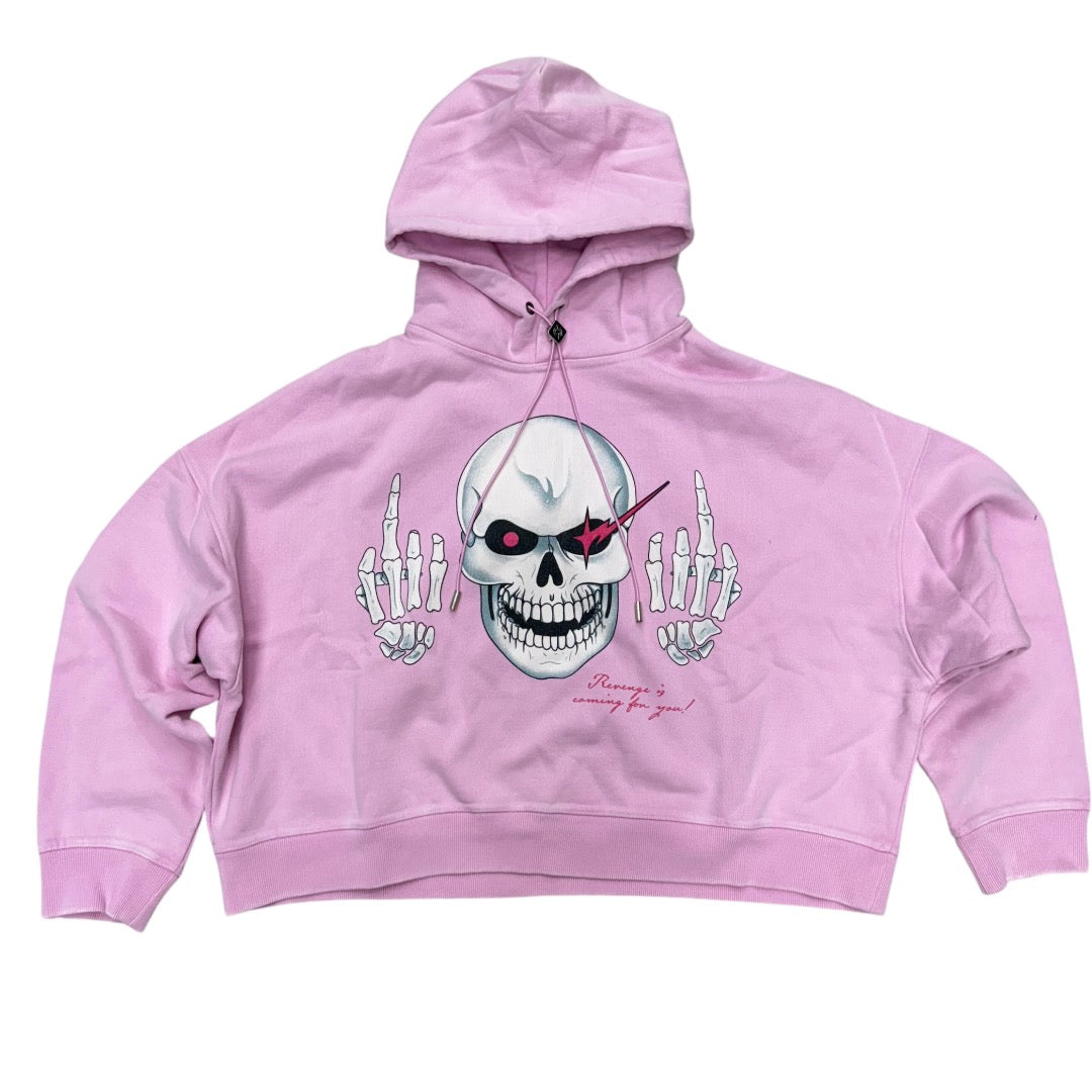 WrathBoy Oversize Crop 3:33 Hoodie Pink 080