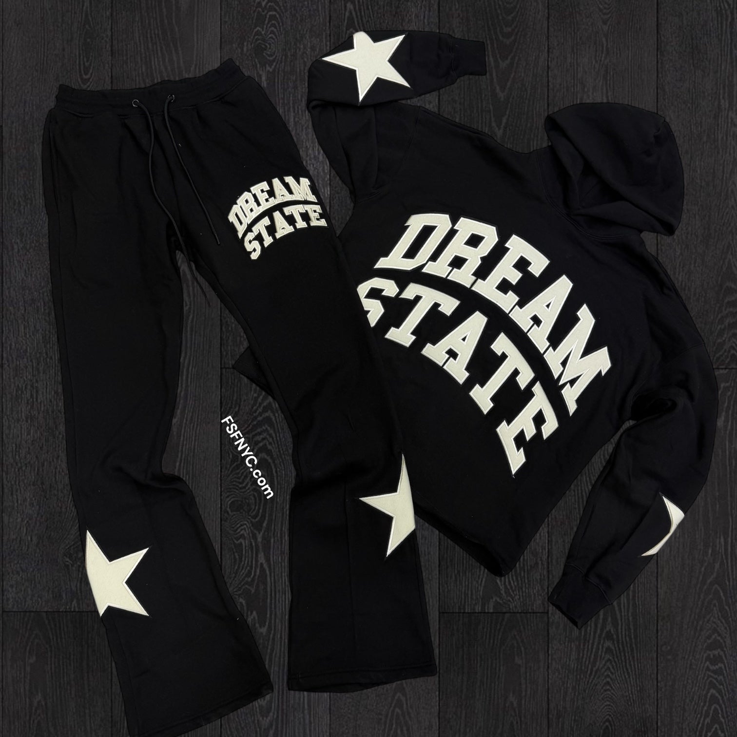 Roku - Dream State Stacked Sweat Suit - Black - 1808