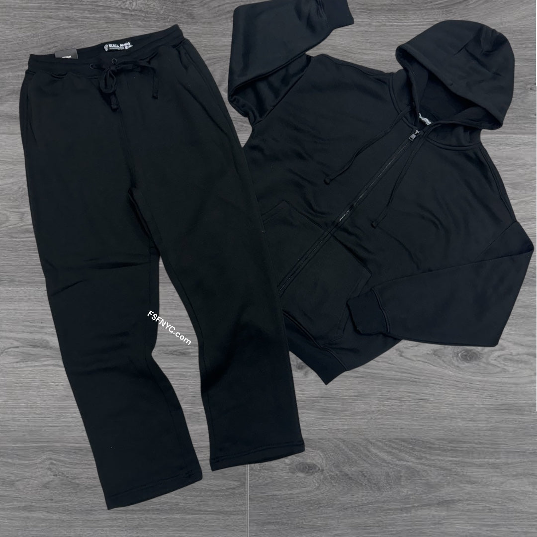 Rebel Straight Fit Zip Up SweatSuit  Black 477 577