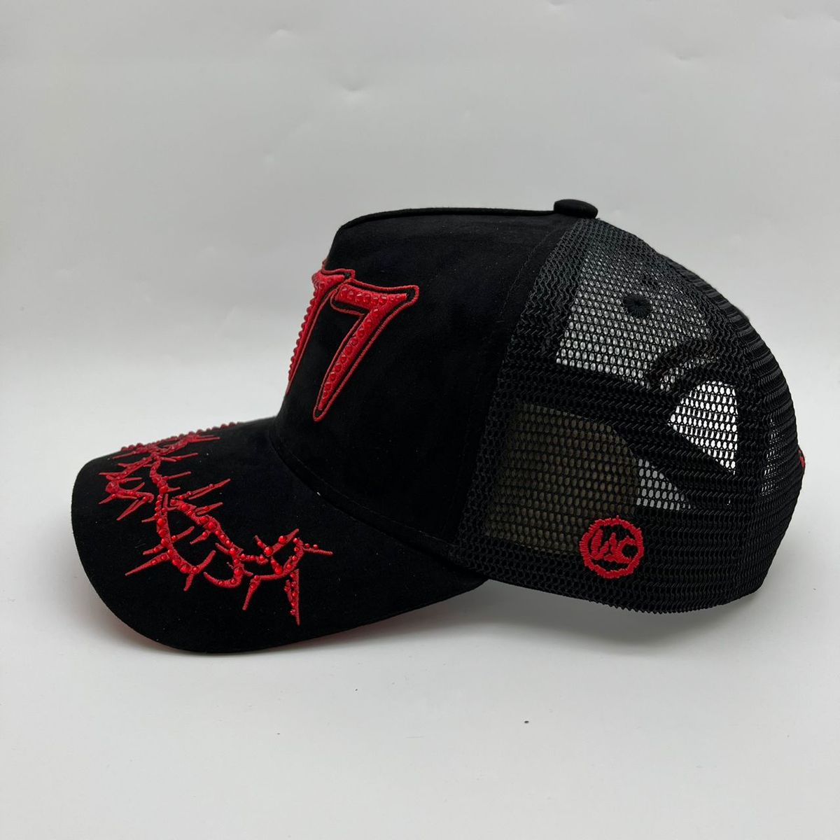 Hudson - “Chains”  777 Trucker hat - Black/Red V2