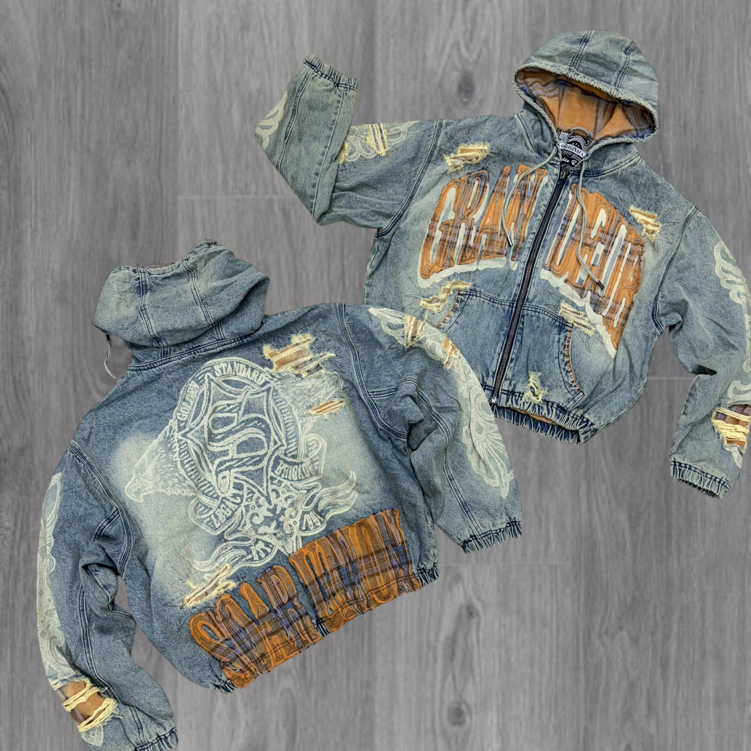 Rise - Denim Bomber Jacket - Mnich - JJ25644