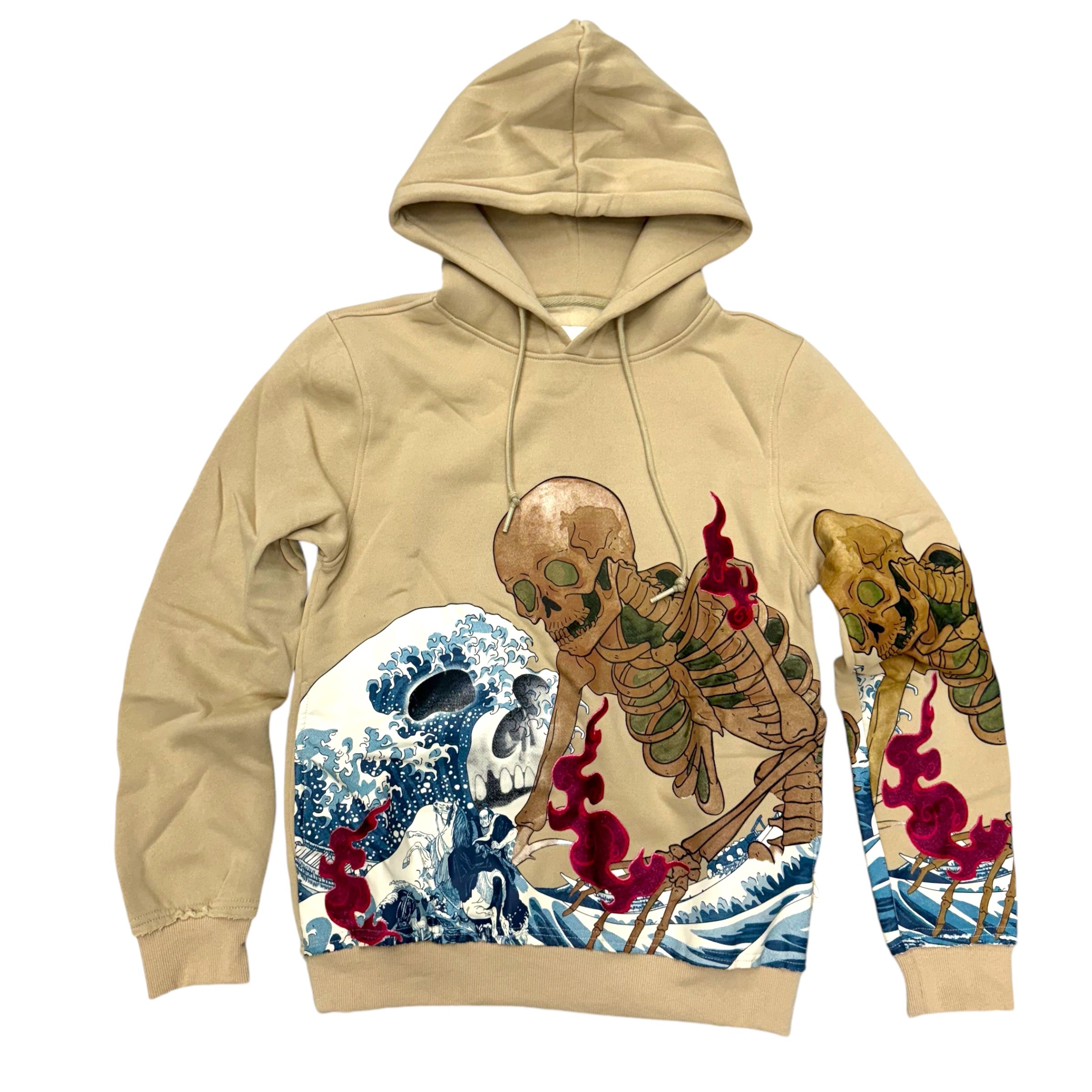 Giant Skull hoodie Khaki 262