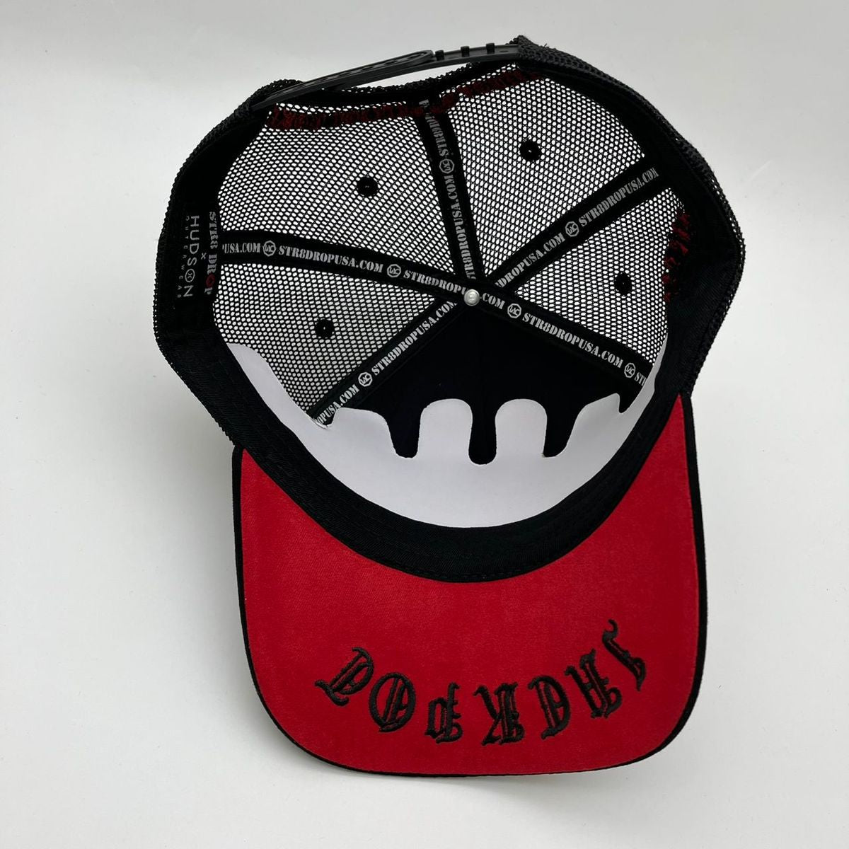 Hudson - “Chains”  777 Trucker hat - Black/Red V2