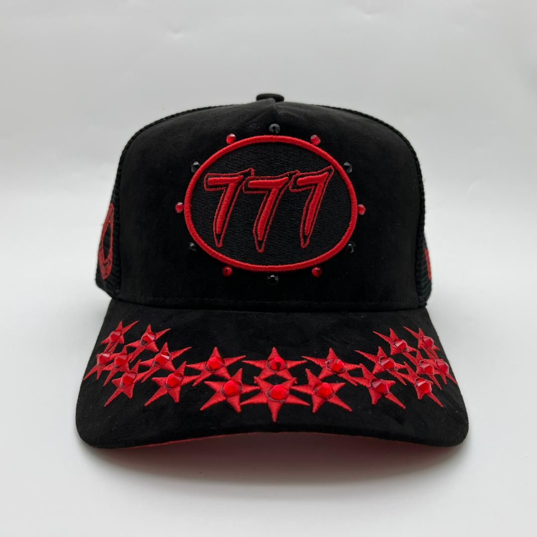 Hudson - “Stars” 777Trucker hat - Black/Red V1