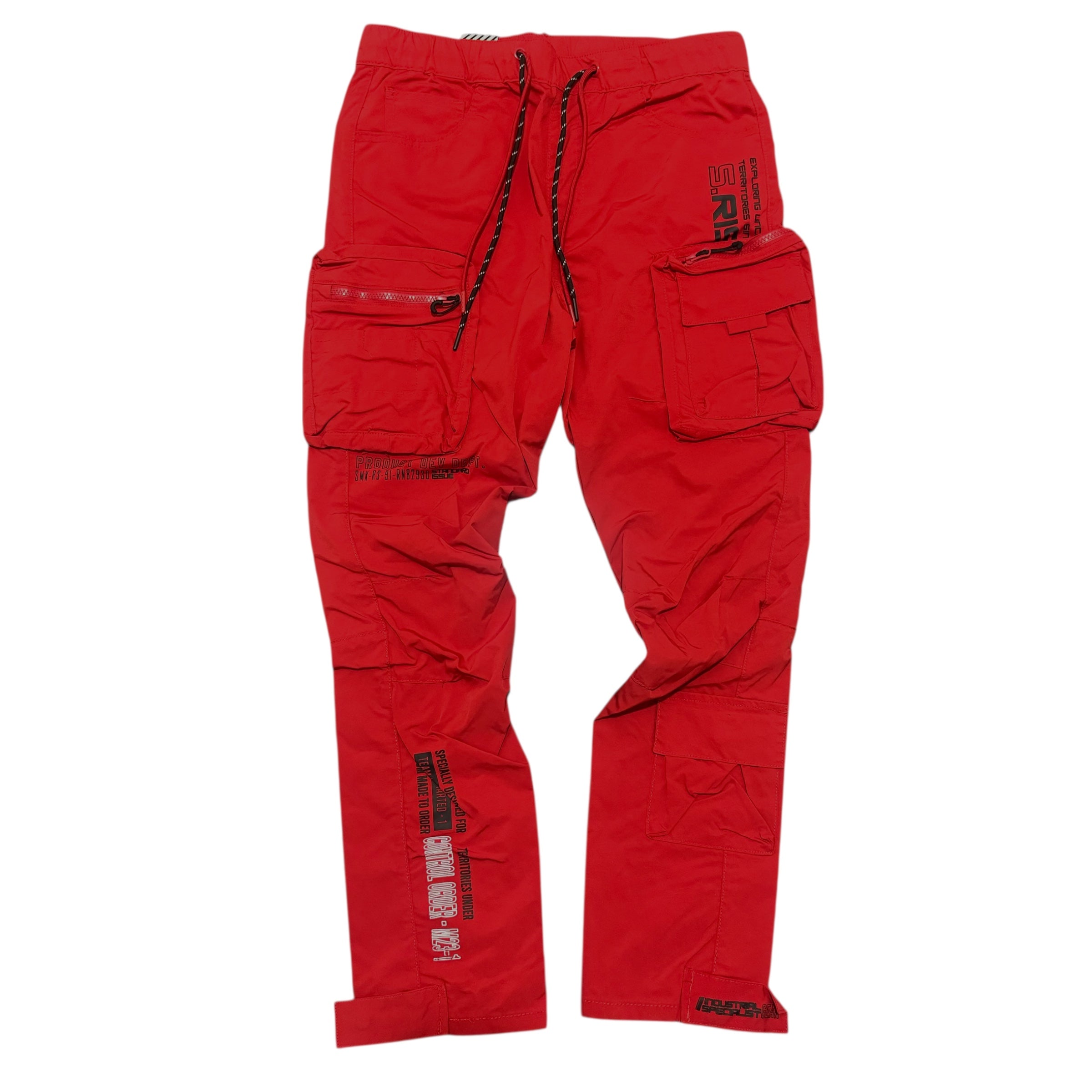 Rise Utility Nylon Cargo Pants - Red - WP25582