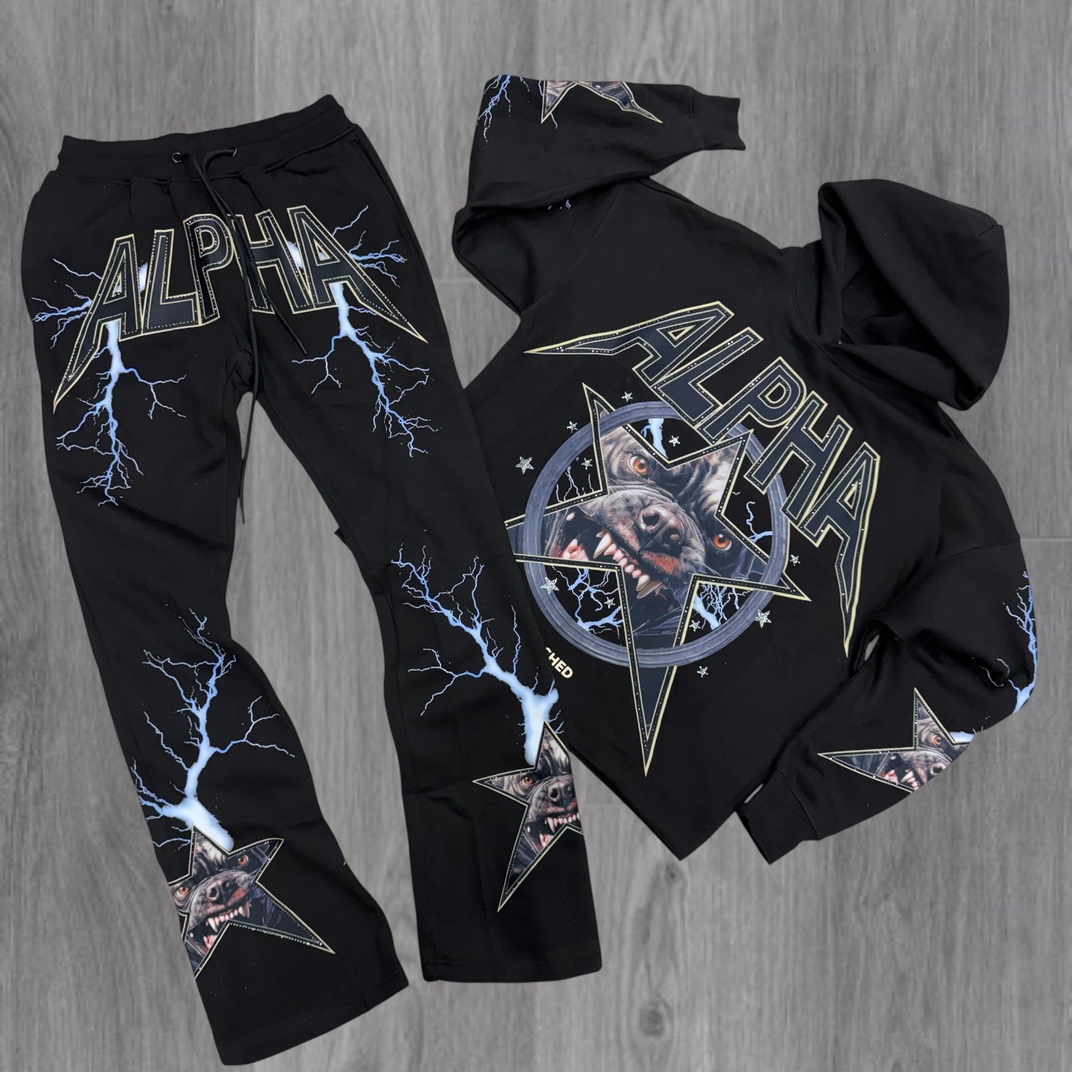 Roku - Alpha Stacked Sweat Suit - Black - 1851