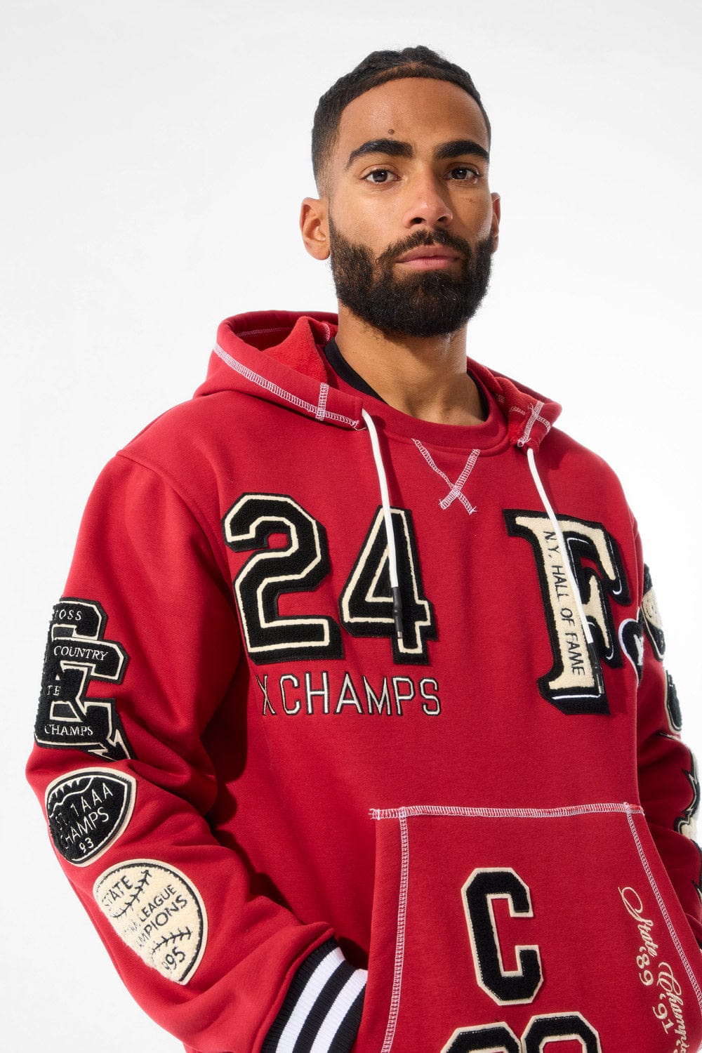 JC Hall Of Fame Hoodie Deep Red 8835