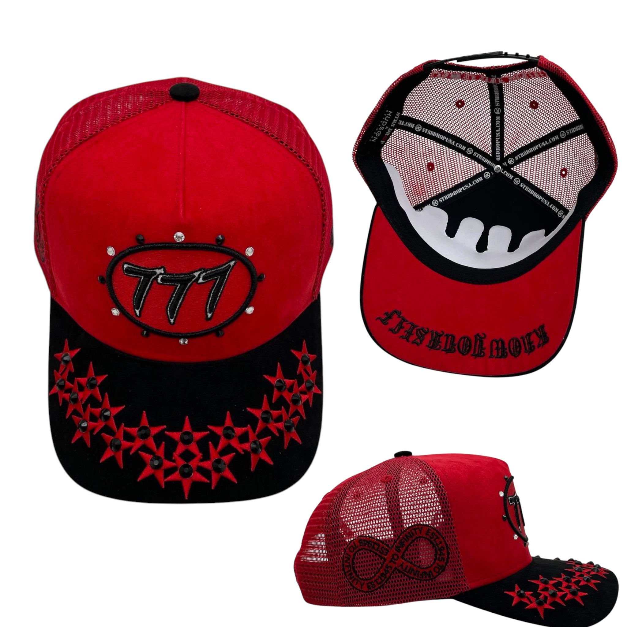 Hudson - “Stars”  777Trucker hat - RED V1