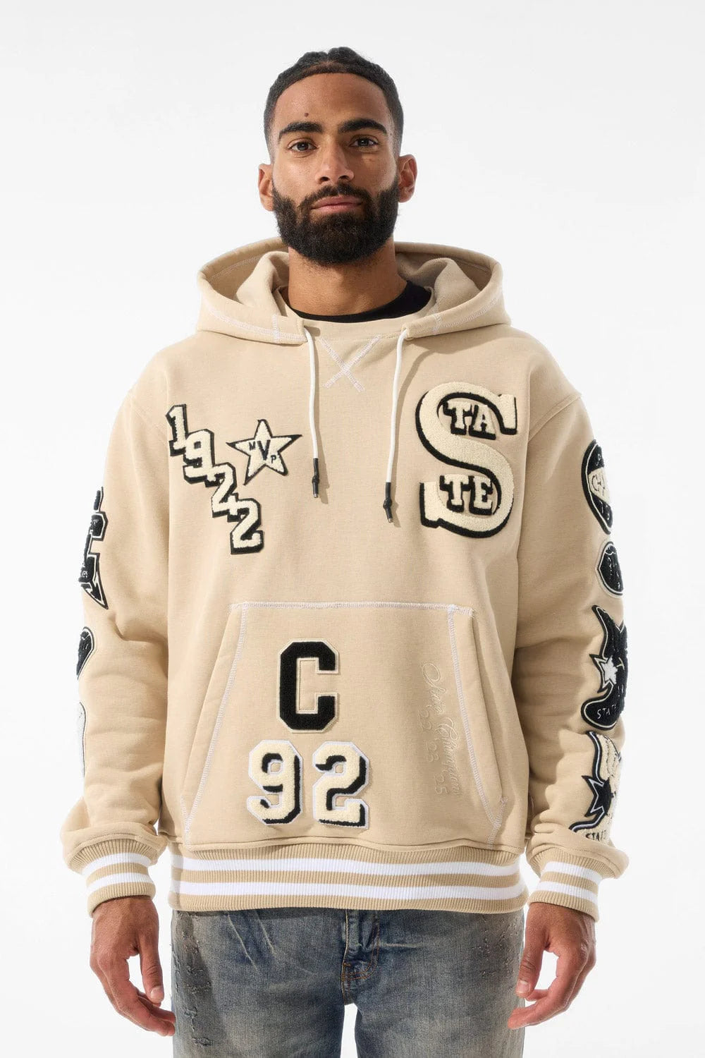 JC State champs Hoodie khaki 8834