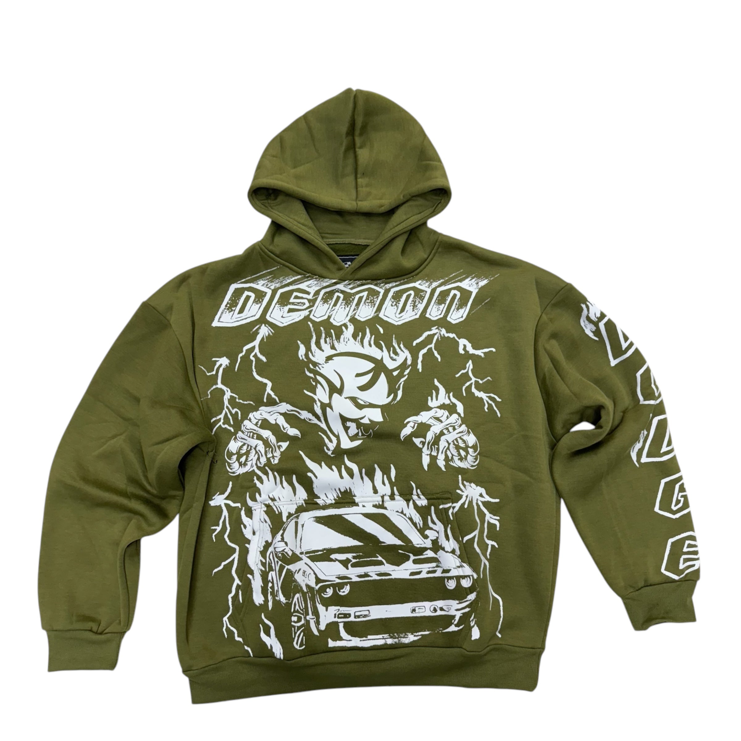 Reason Demon Hoodie Olive green DG84