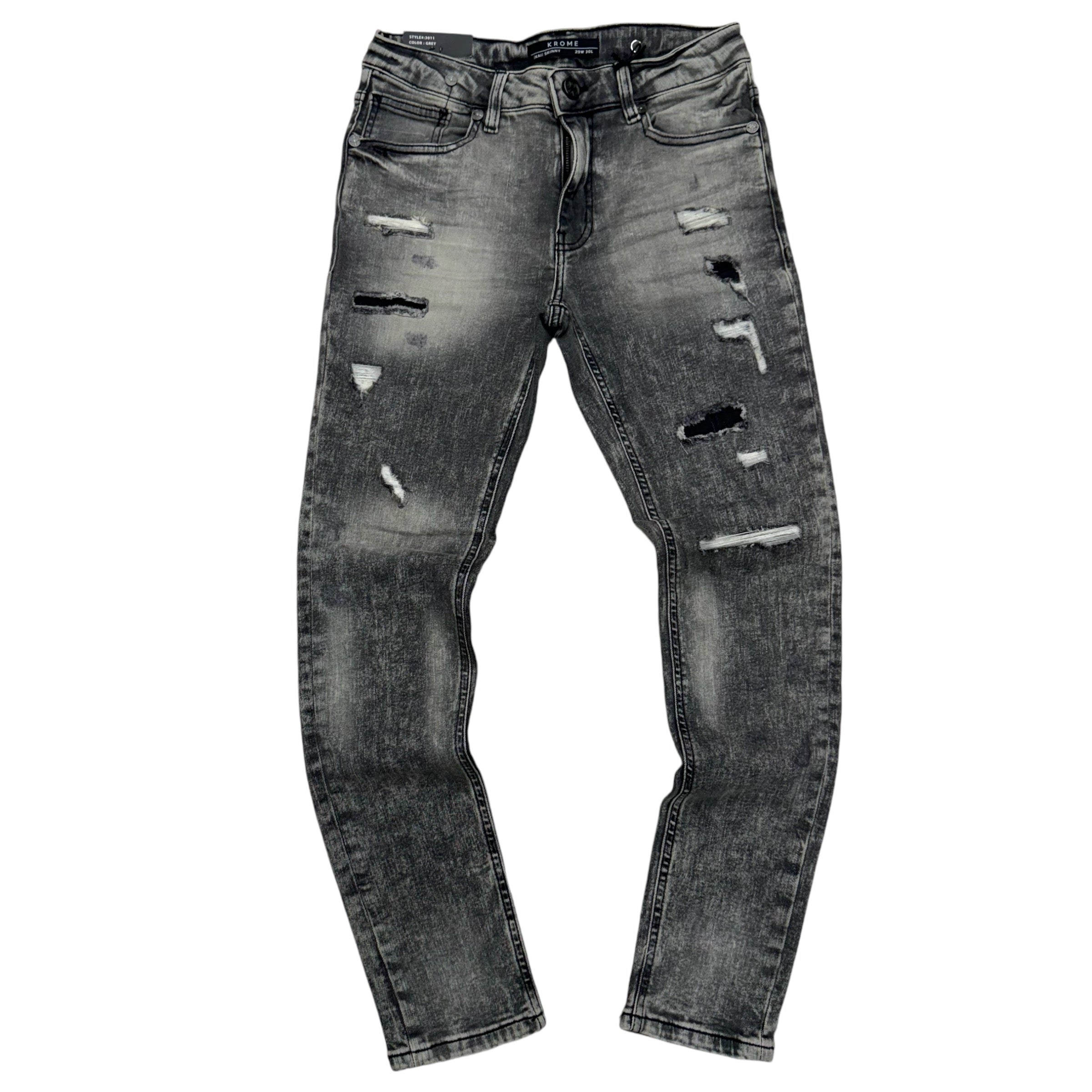 Mischief Distress Denim Grey 3011