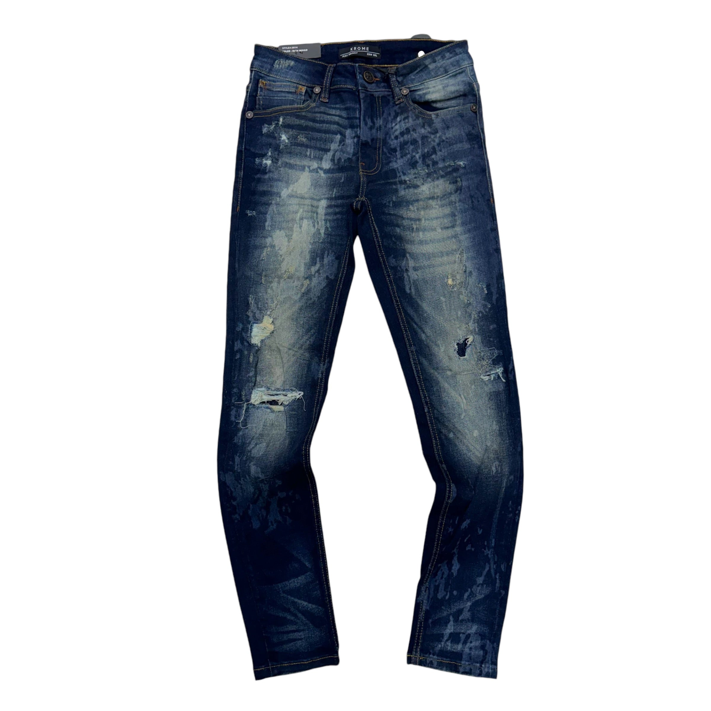 Mischief Distress Denim Rich Indigo 3014