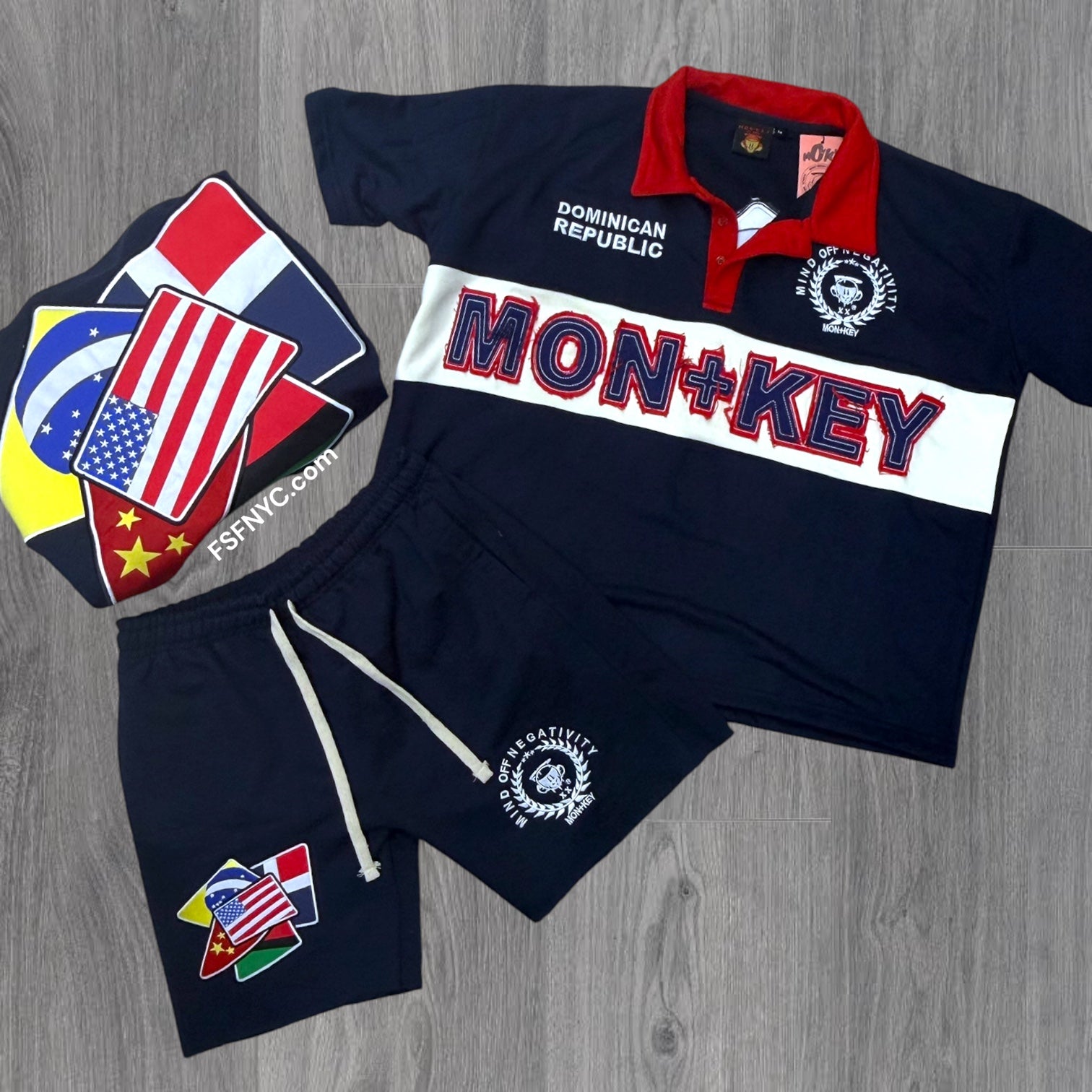 MMC - Dominican R.  Polo Rugby Short Set - Navy