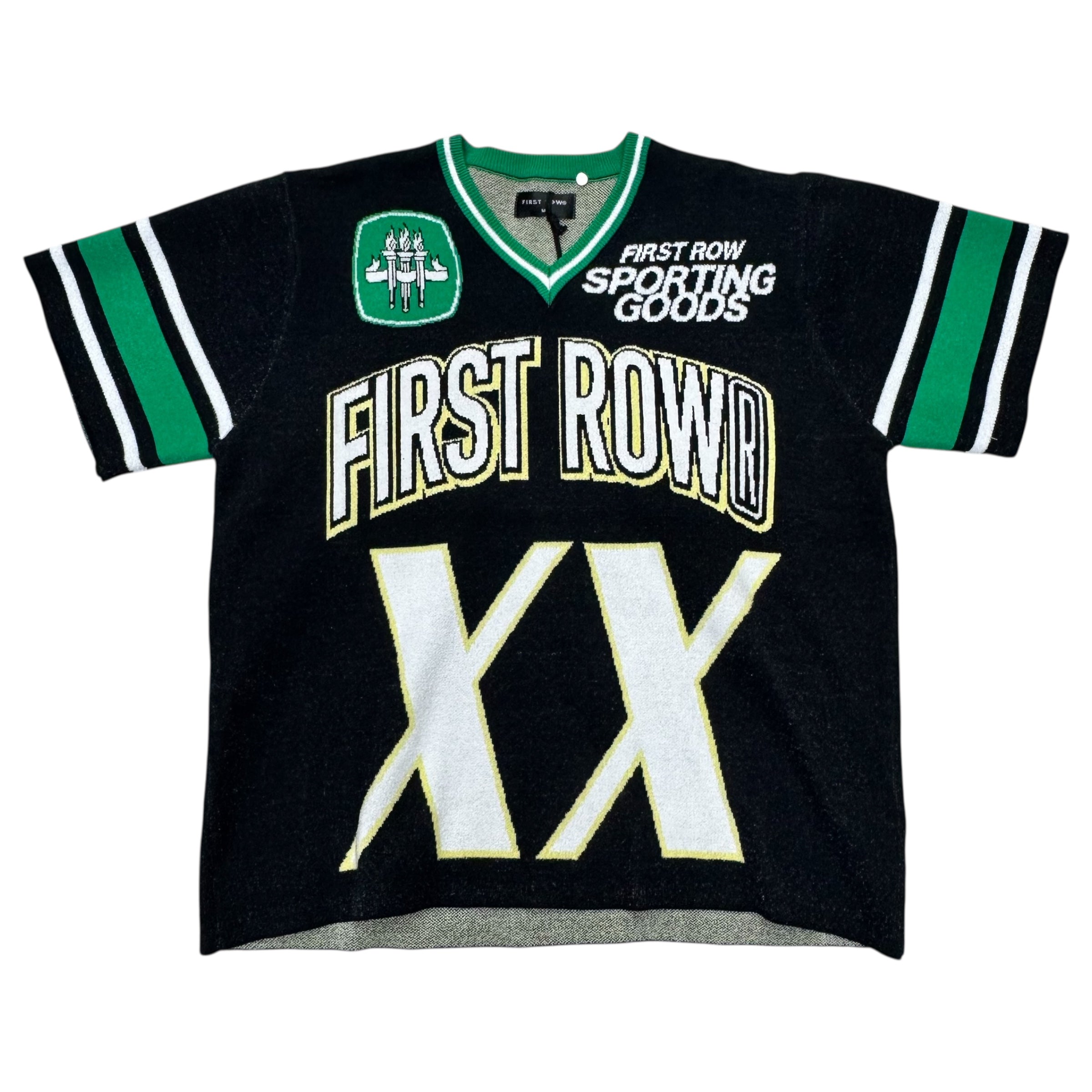 FR Knit  oversized T-Shirt Black/Green