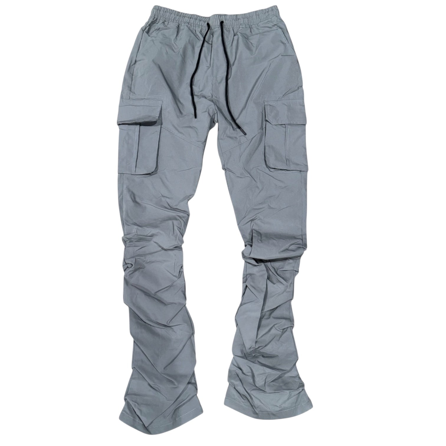 Rebel - STACKED NYLON CARGO PANT (GREY) 422
