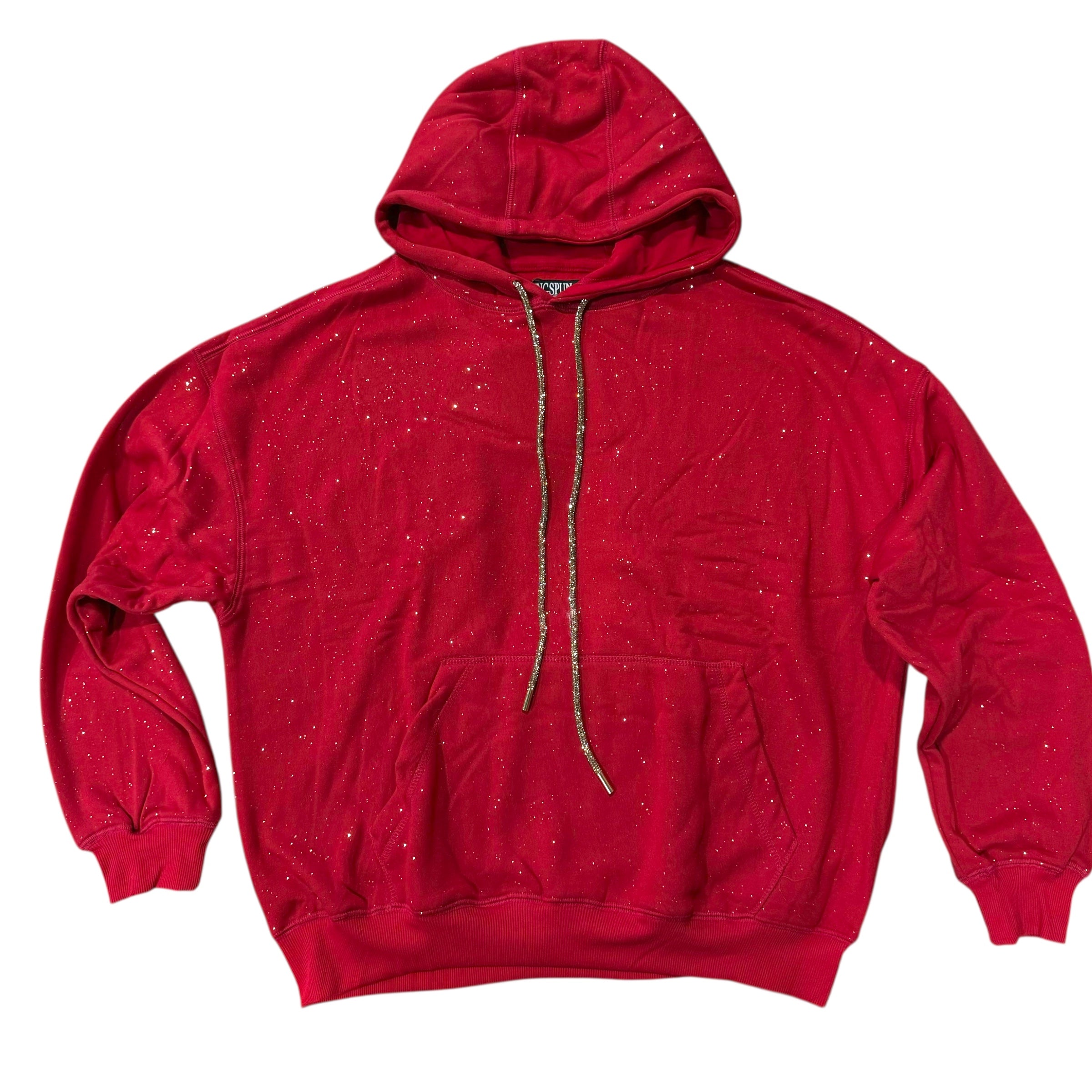 Rebel - Hoodie w. Crystal Strings  - Red - 325