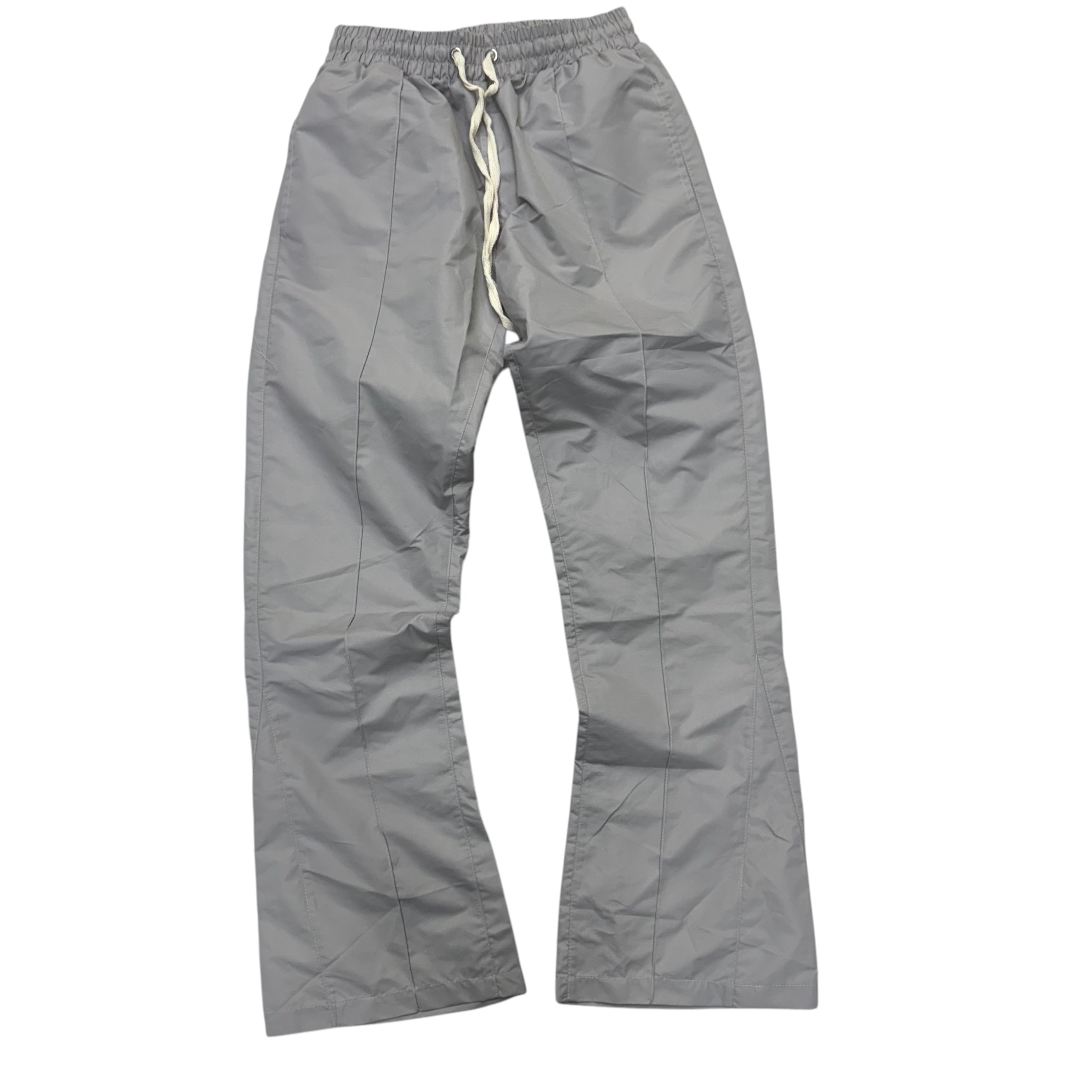 Narr stacked  Nylon Plain Pants Grey (fit Slim, go up 1 size )