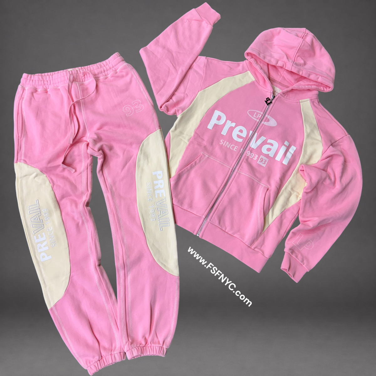 Prevail - Since 1993 Sweat Suit - Pink/Cream