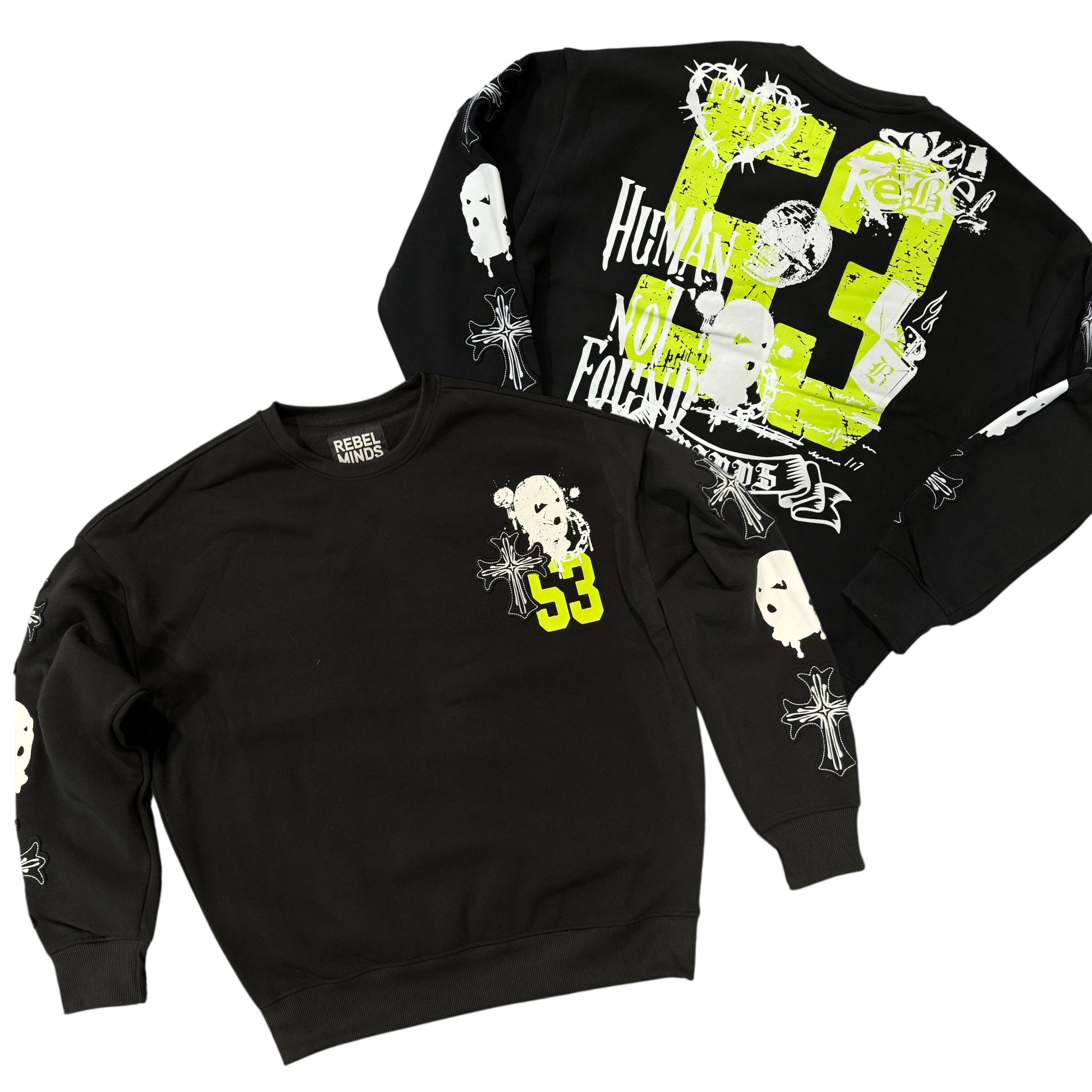 Rebel - MASK Crew Sweatshirt - Black - 319