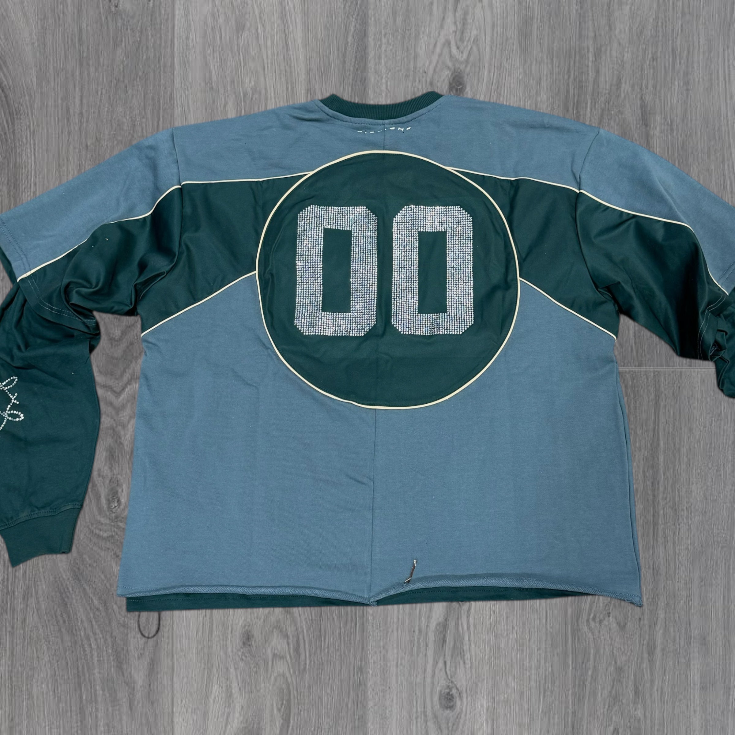 VR - Stacked Crystal Crew Sweat Suit - Blue - VR1403