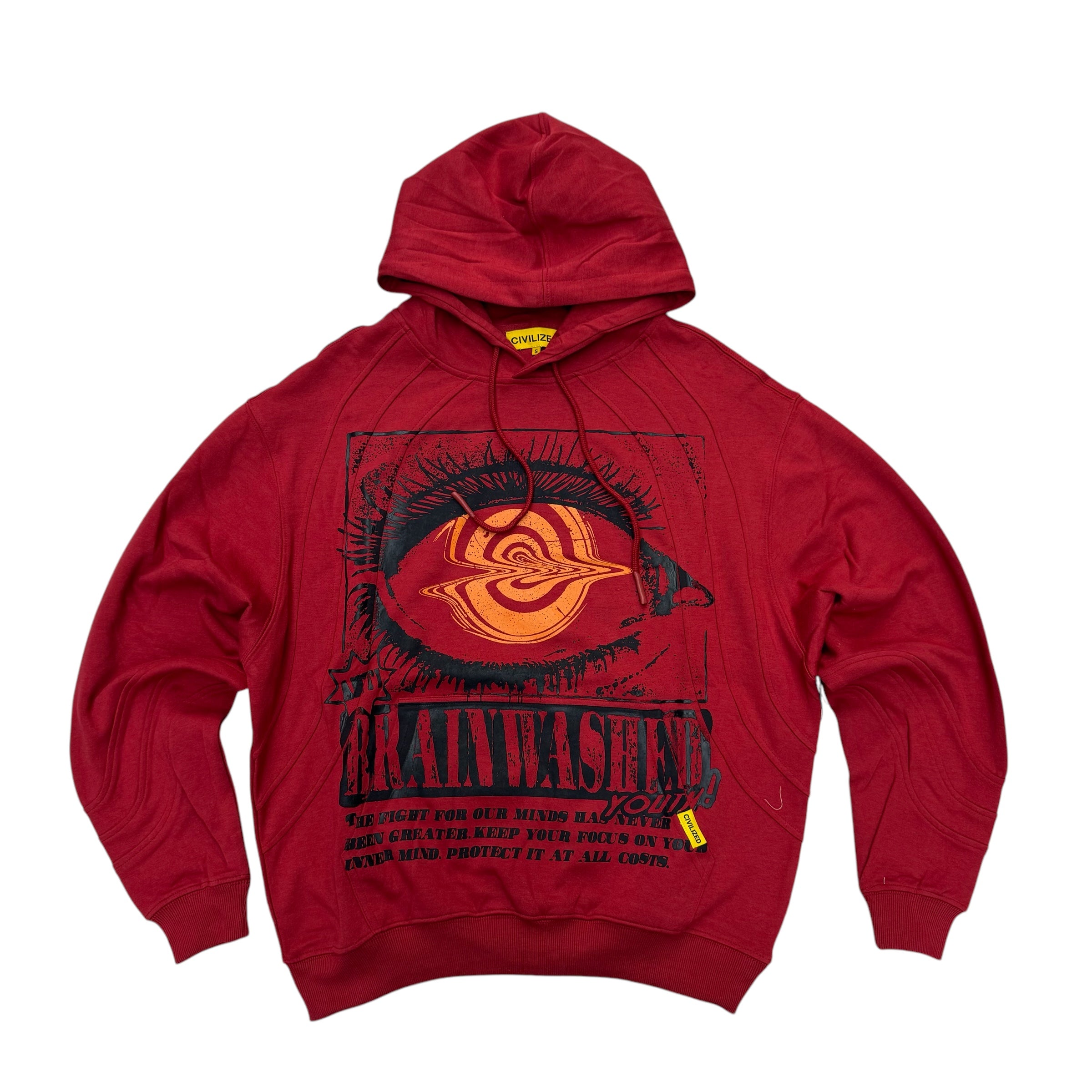 Civil Vision Hoodie Deep Red 6015