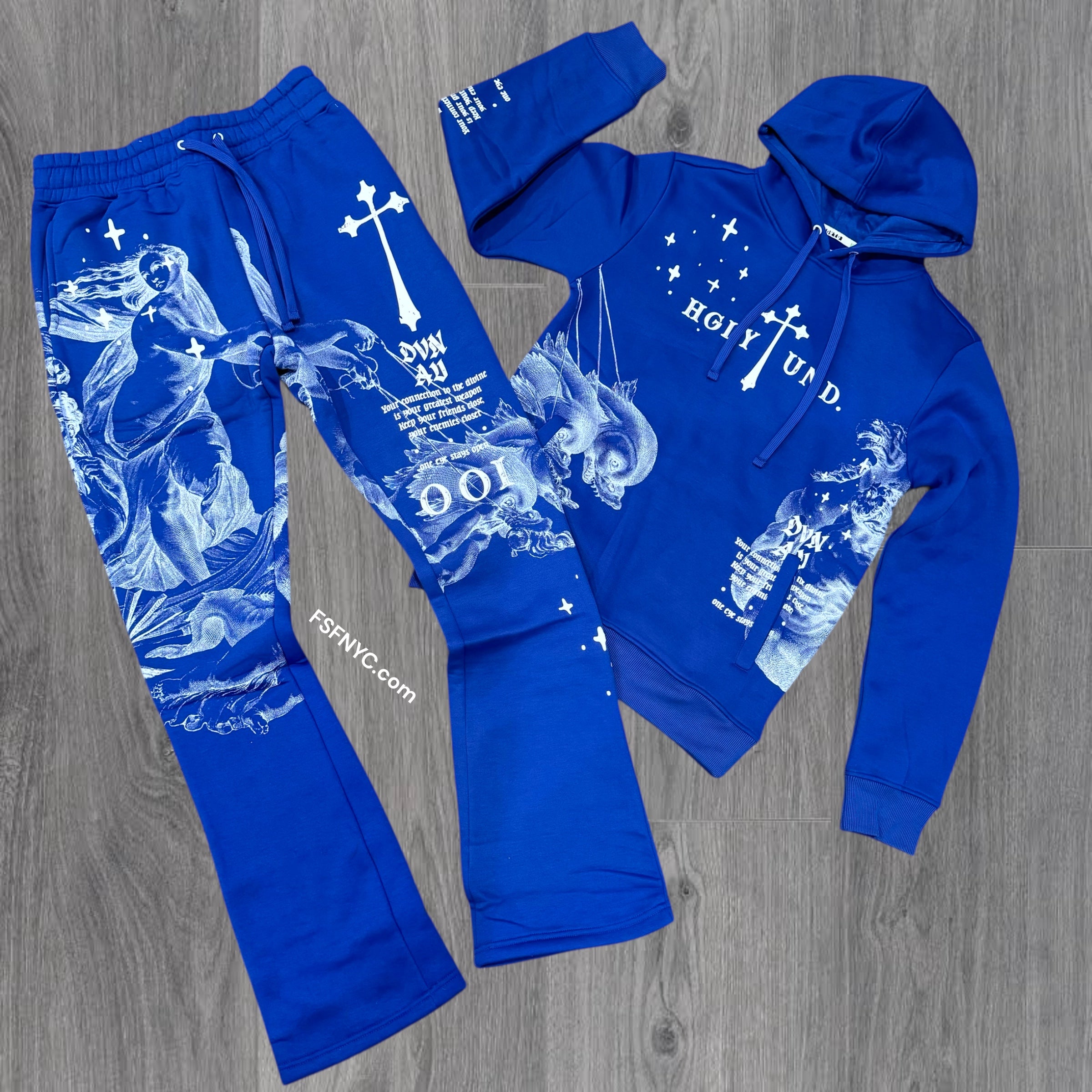 UNDRTD - Stacked Divine Aura Sweat Suit - Royal - 5603 5203
