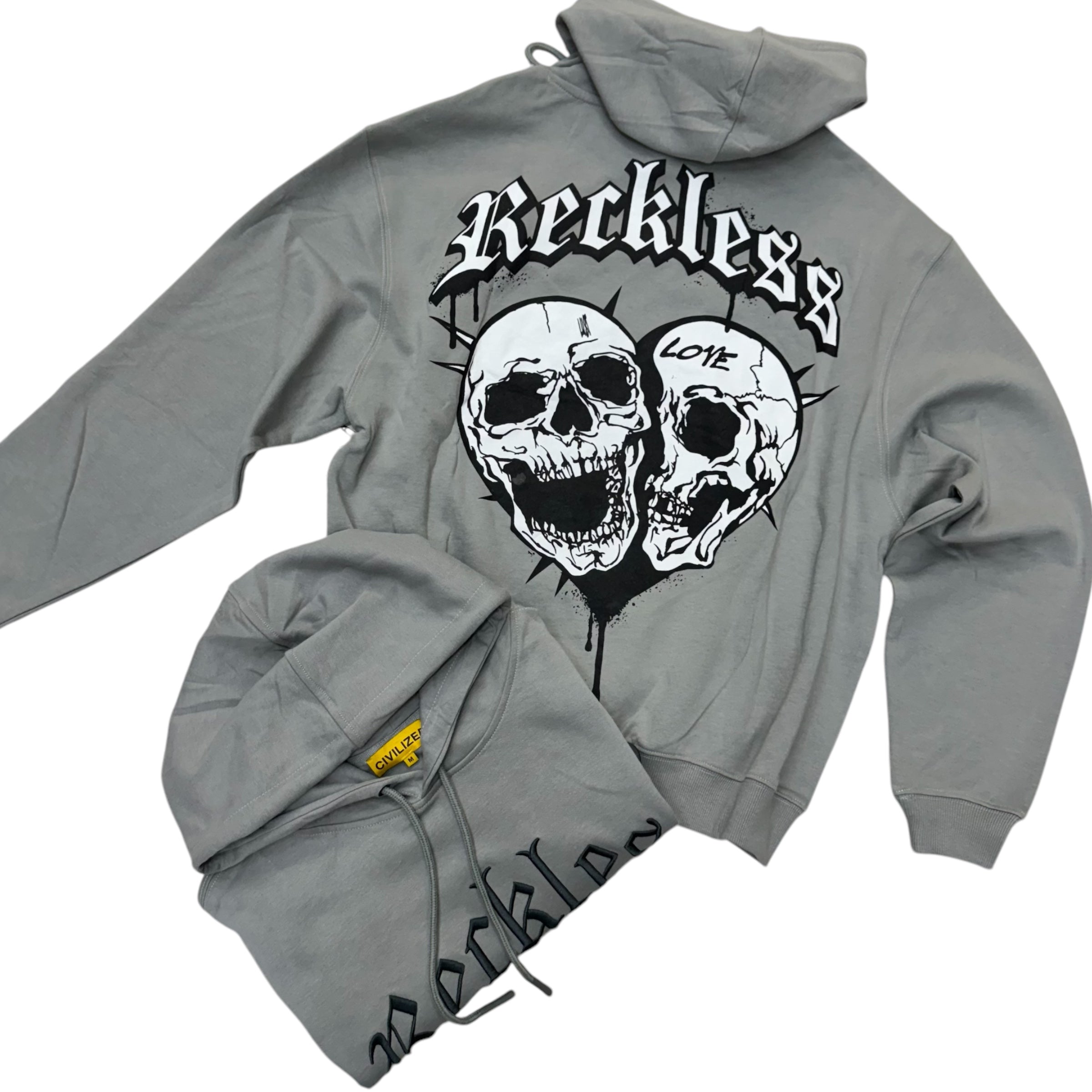 Civil Reckless Hoodie Grey 6025