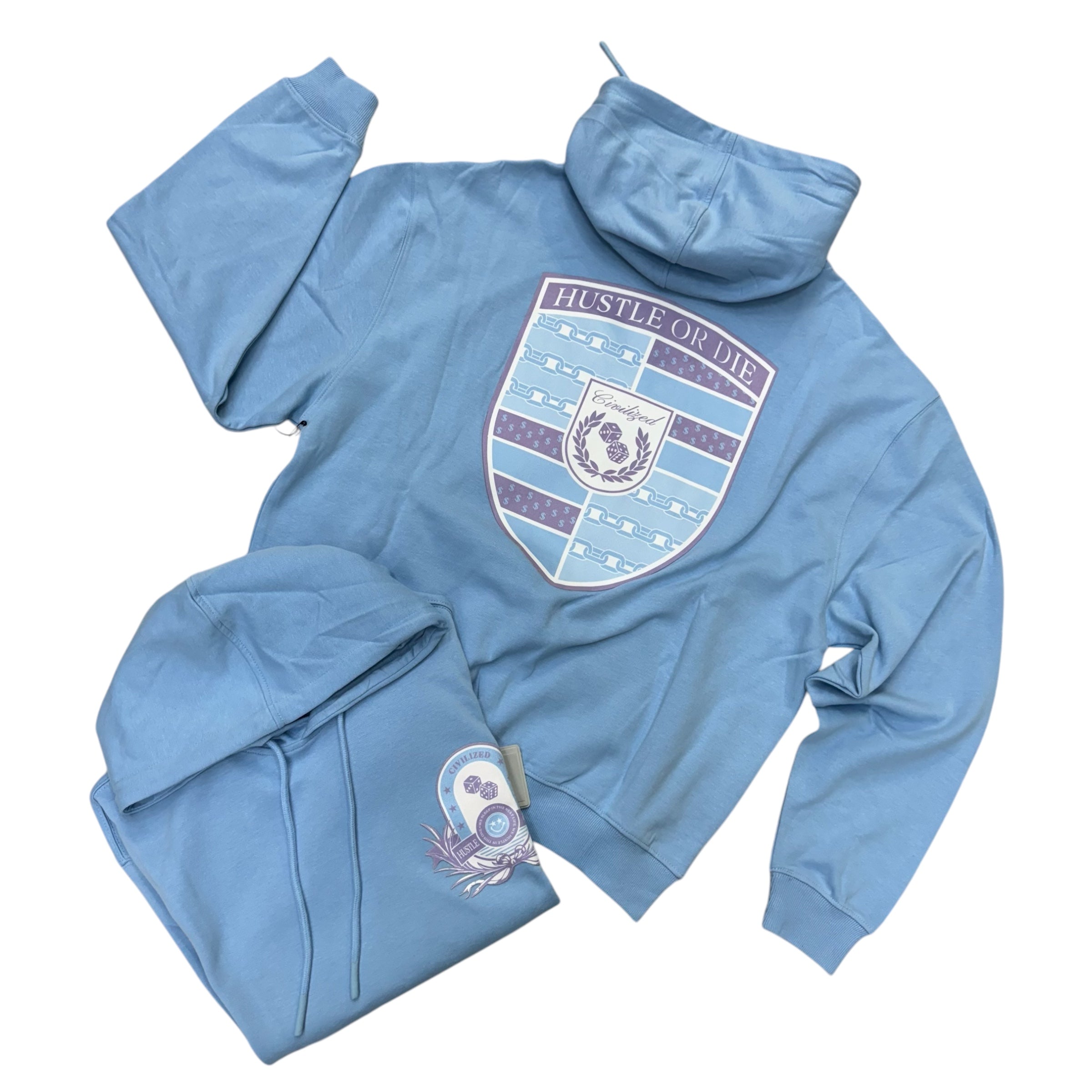 Civil Hustle Hoodie Cloud Blue 6020