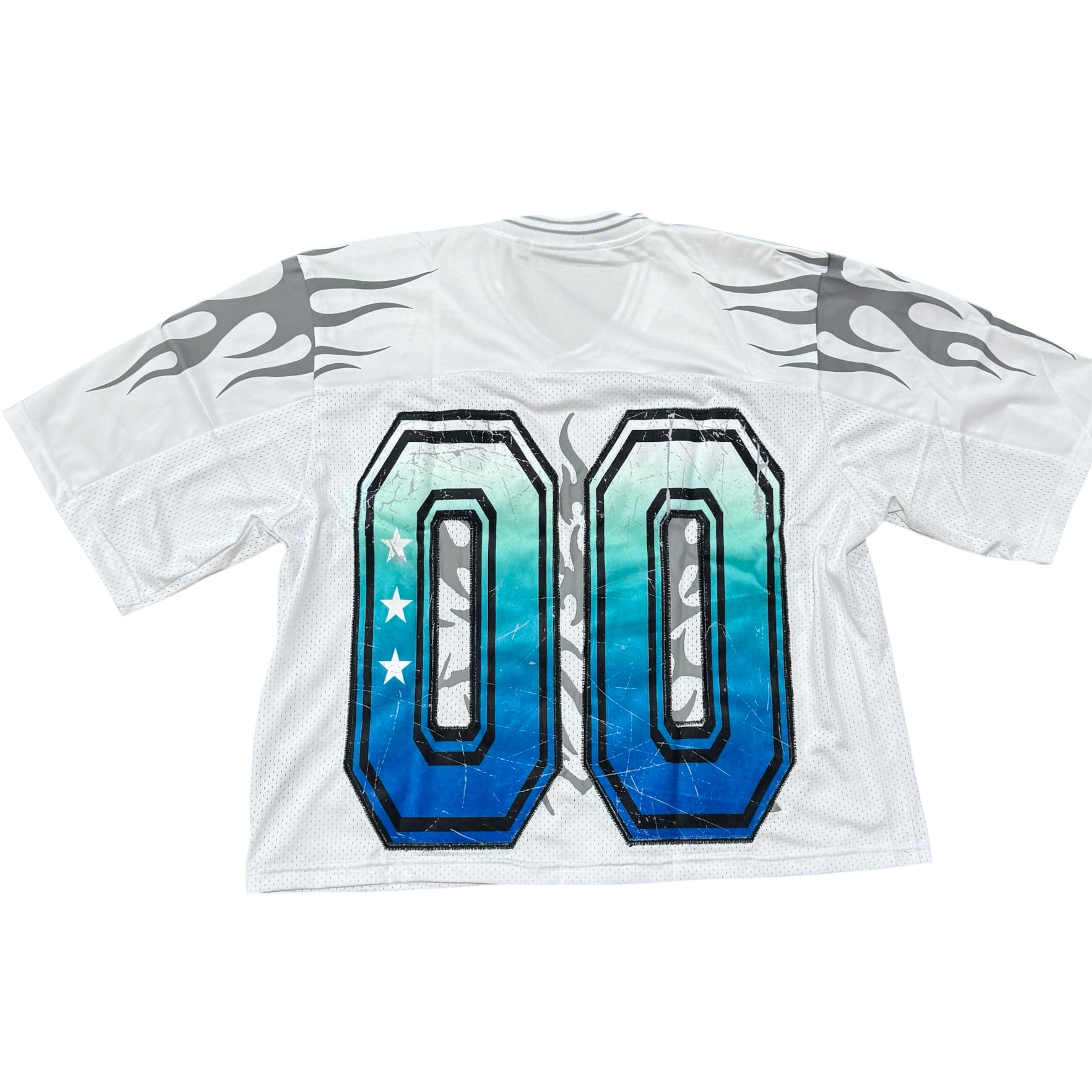 Rebel Flames 00 Football Short-Cut Jersey white 155 955