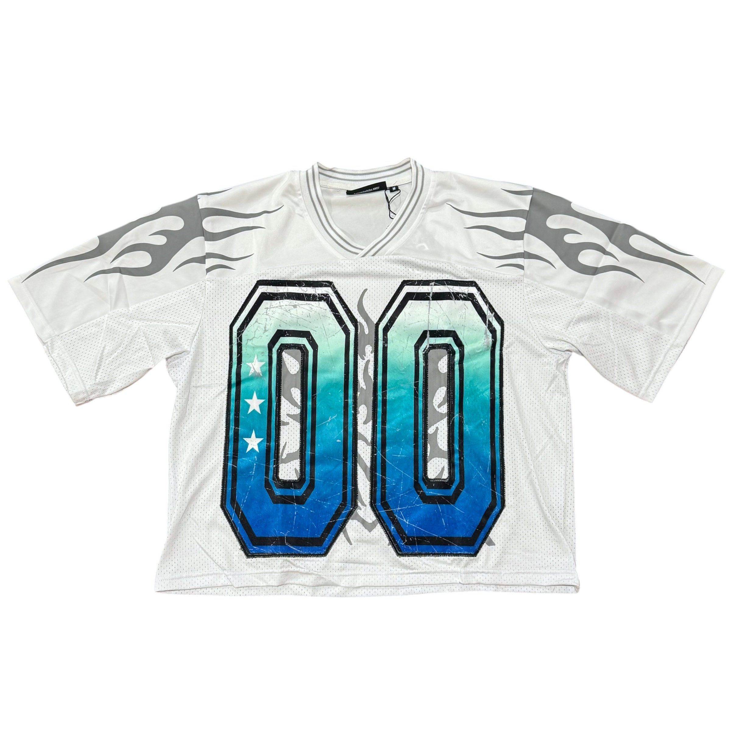 Rebel Flames 00 Football Short-Cut Jersey white 155 955
