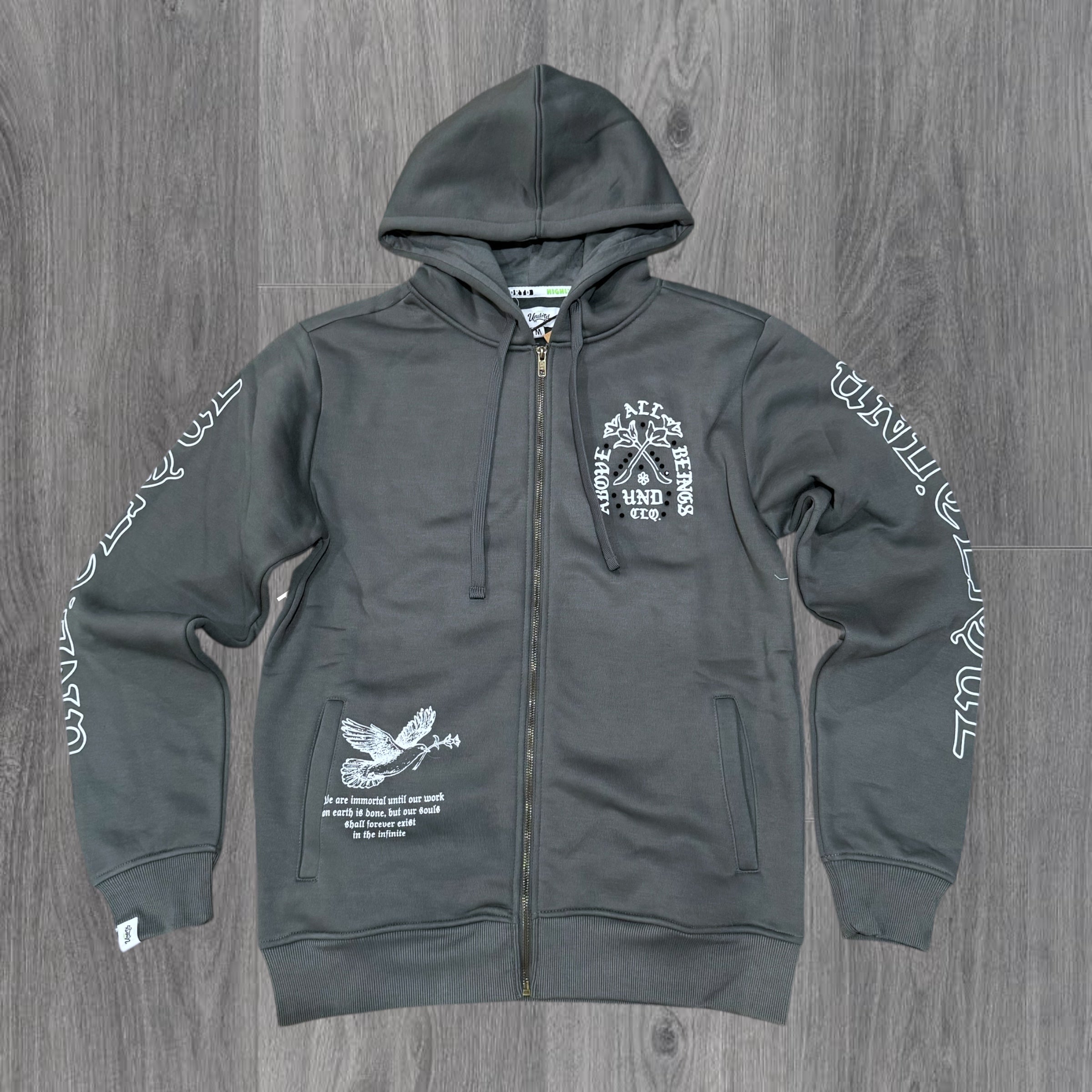 UNDRTD - Stacked Above All Zip hood Sweat Suit - Charcoal - 5604 5204
