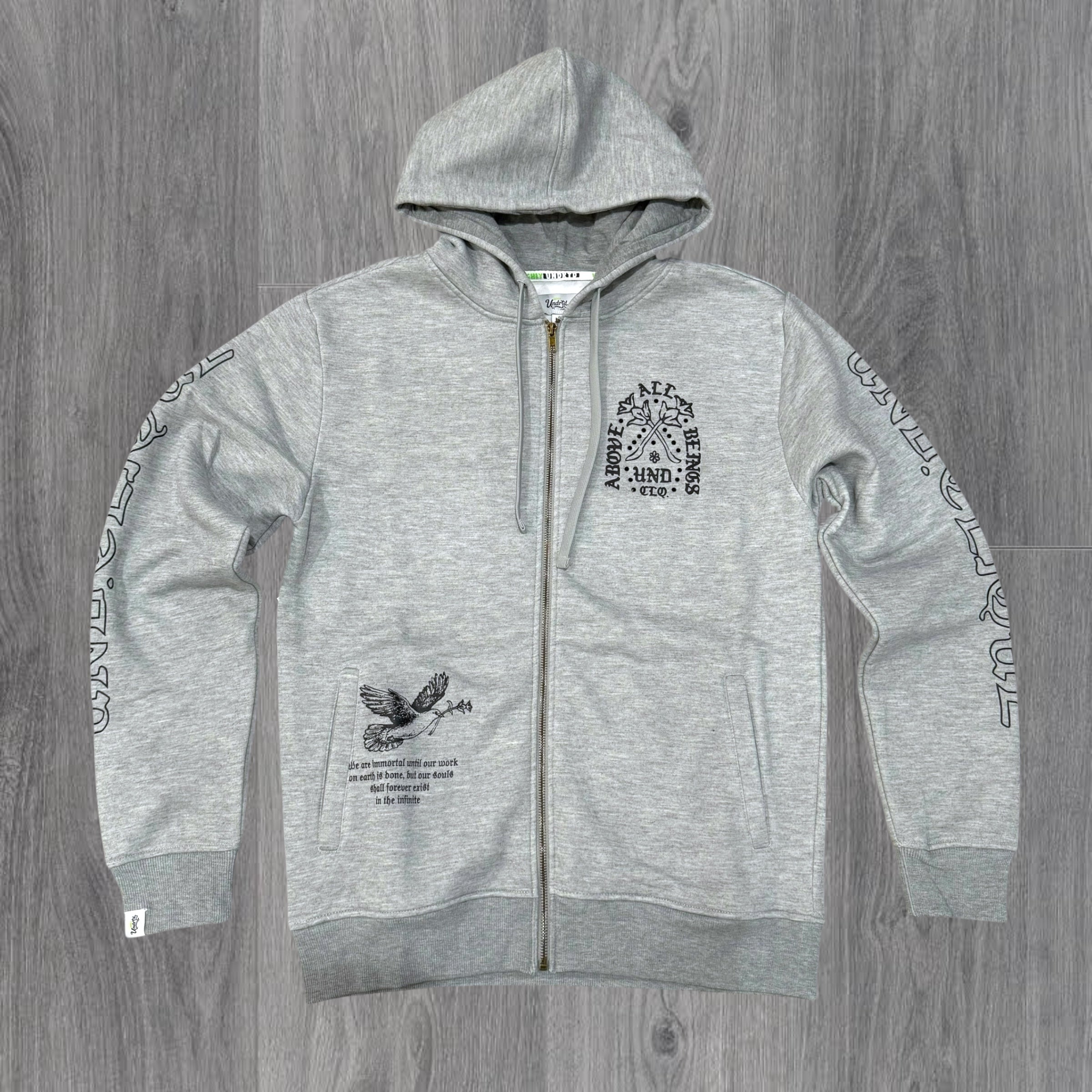 UNDRTD - Stacked Above All Zip hood Sweat Suit - Grey - 5604 5204